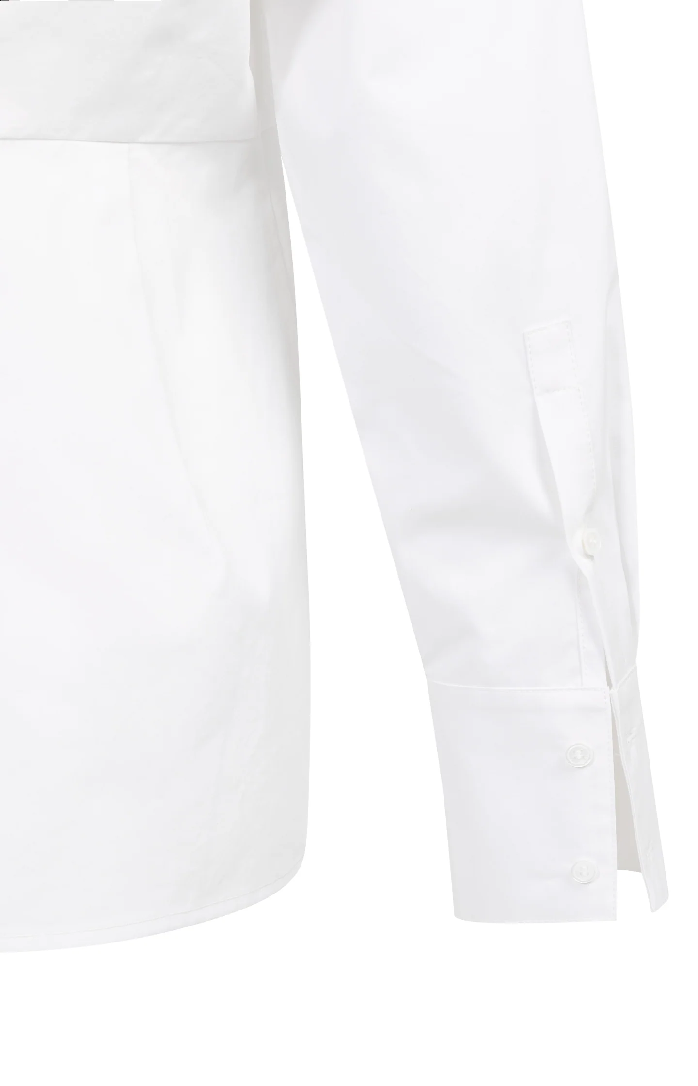 A-line poplin blouse with front slit detail - Image 10