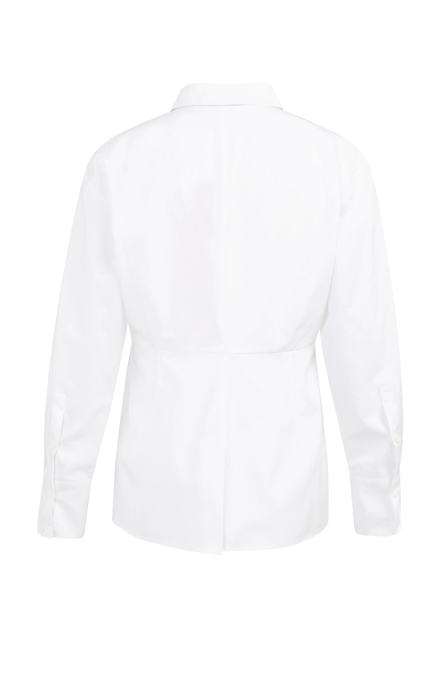 A-line poplin blouse with front slit detail - Image 8