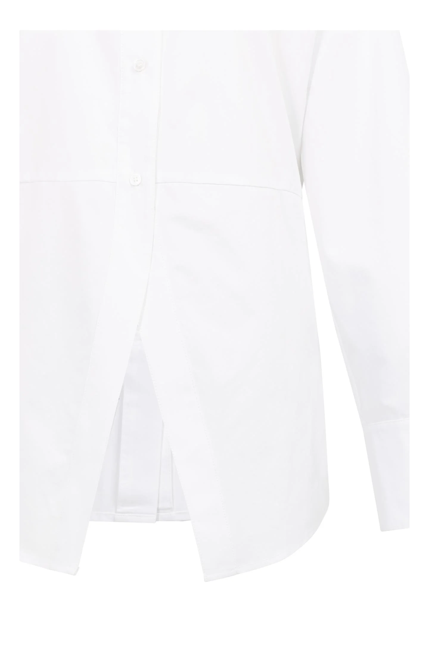 A-line poplin blouse with front slit detail - Image 9