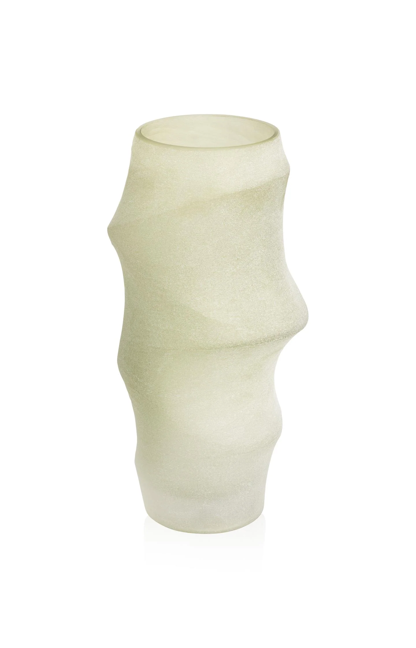 Asymmetrical matte glass vase - Image 3