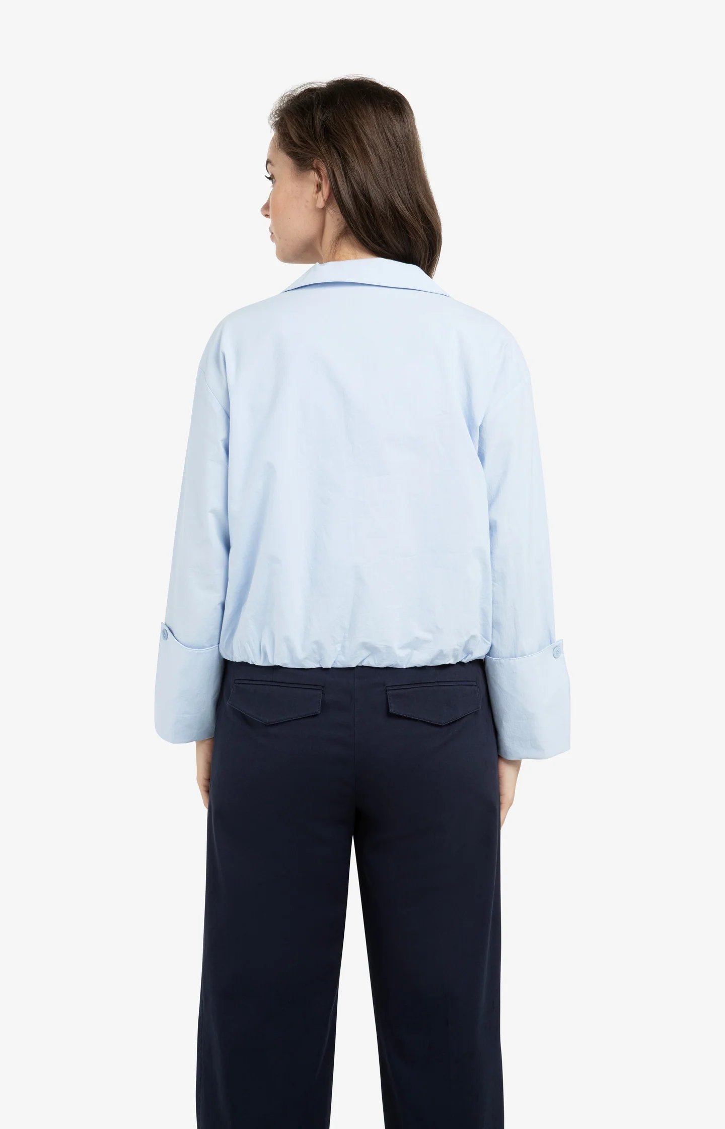 Balloon blouse with deep V-neck - Image 4