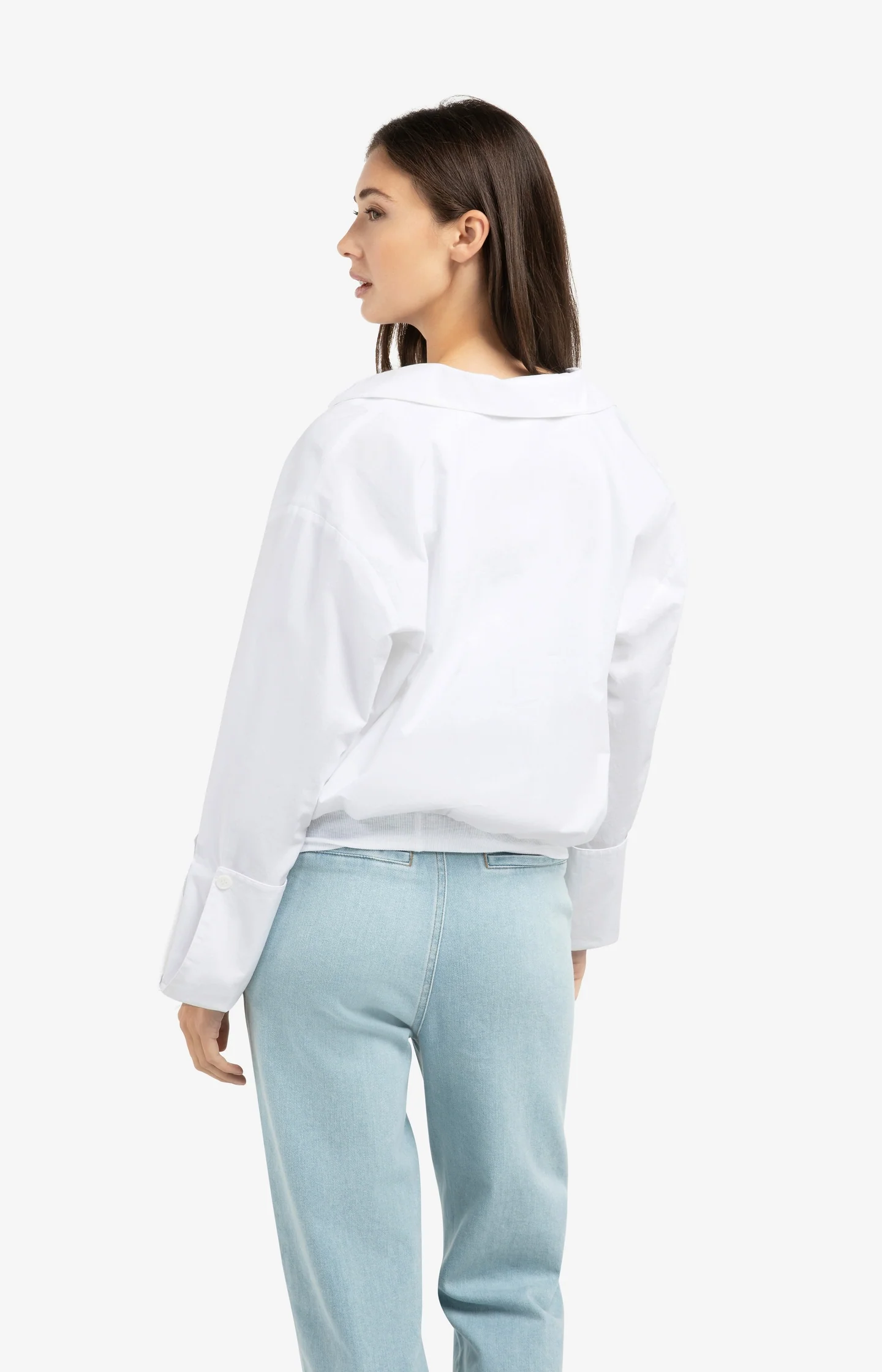 Balloon blouse with deep V-neck - Image 4