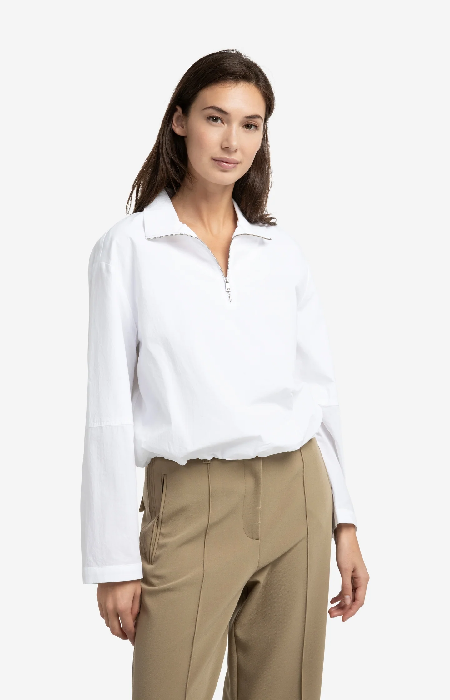 Balloon blouse with zipper and long sleeves - Image 3
