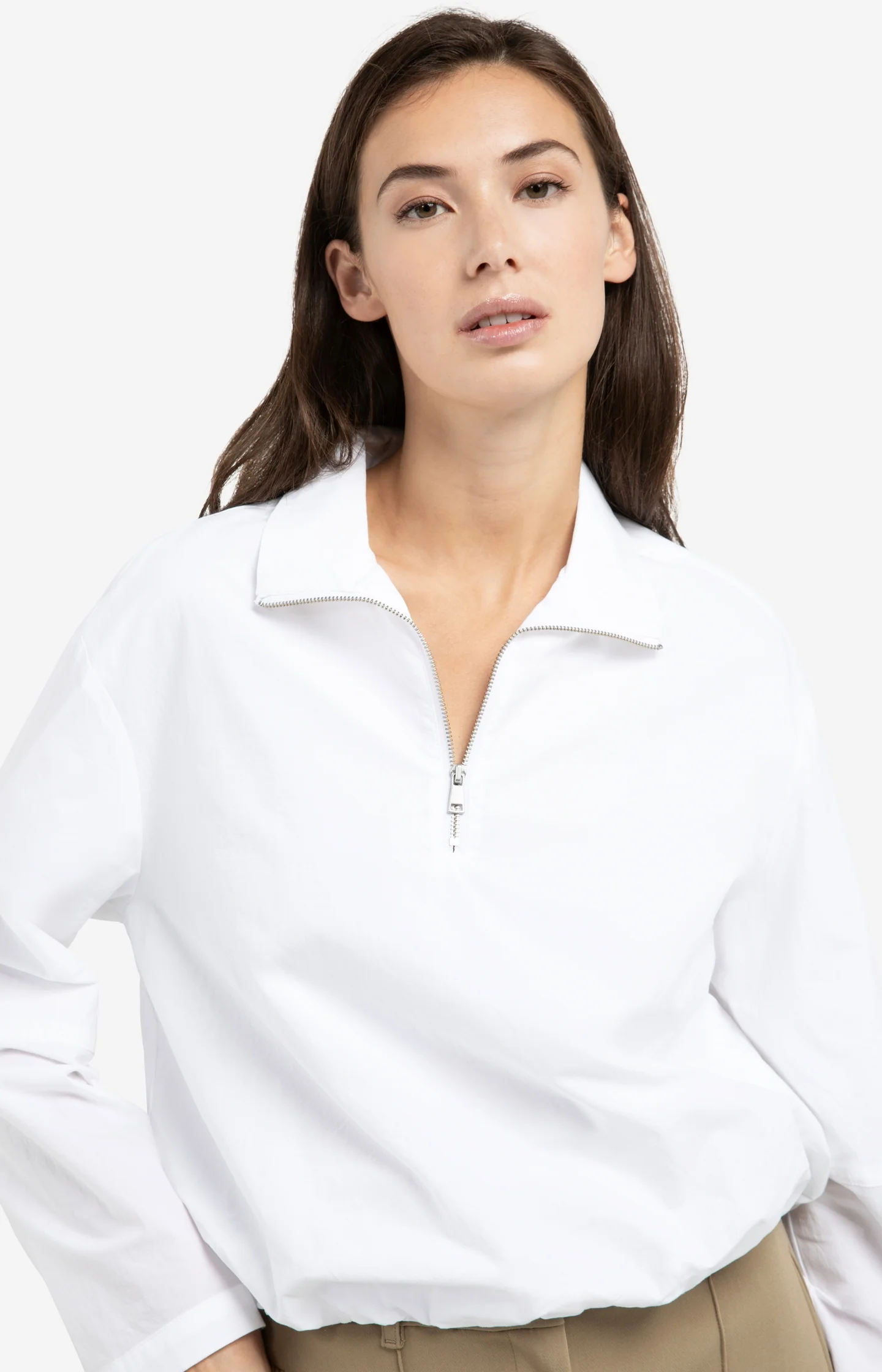 Balloon blouse with zipper and long sleeves - Image 5
