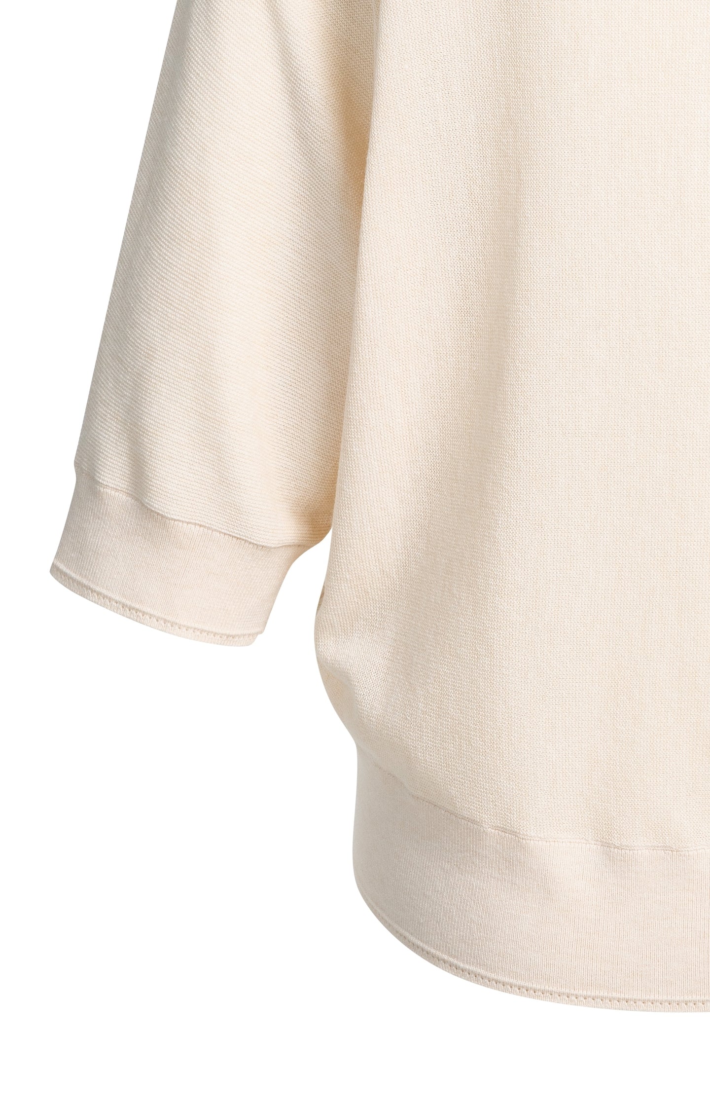 Batwing cardigan with short sleeves and button closure - Image 3