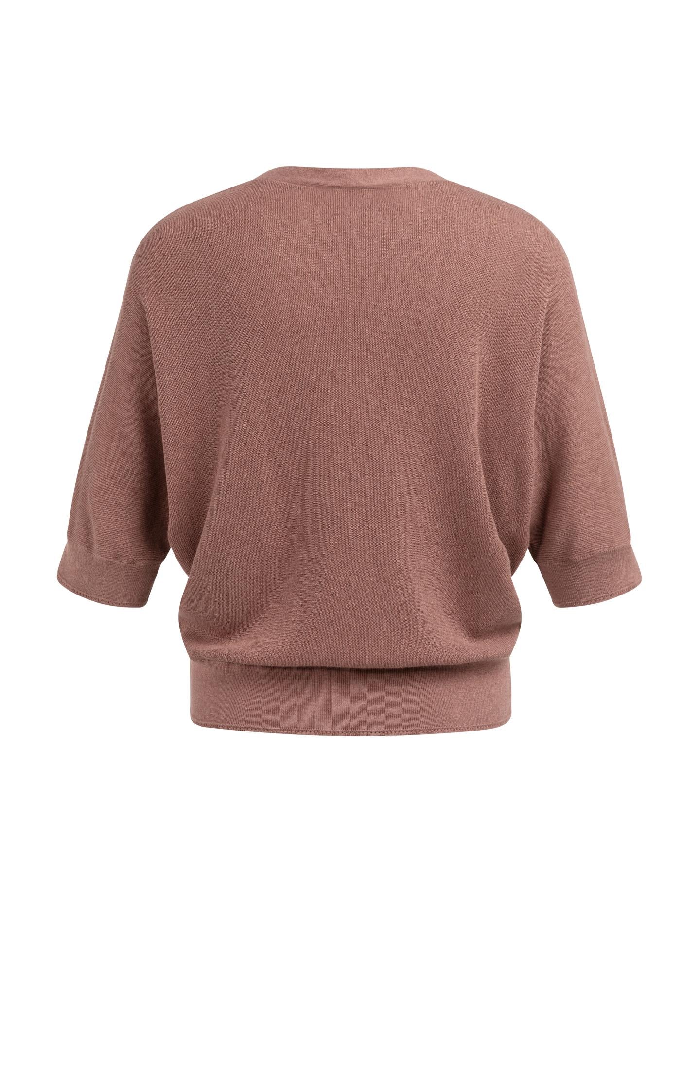 Batwing cardigan with short sleeves and button closure - Image 9