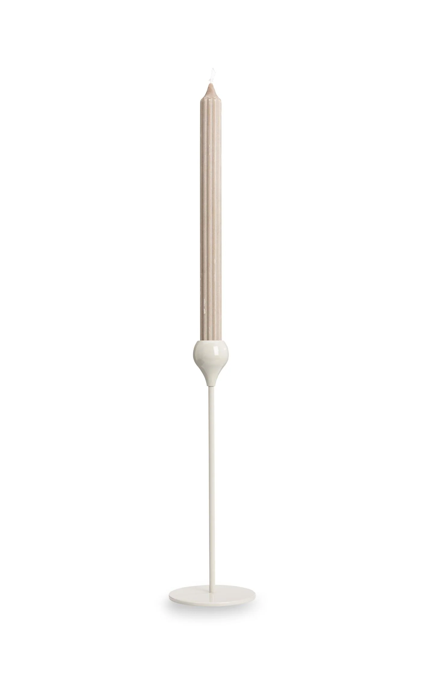Beige metal candle holder - medium - Image 3