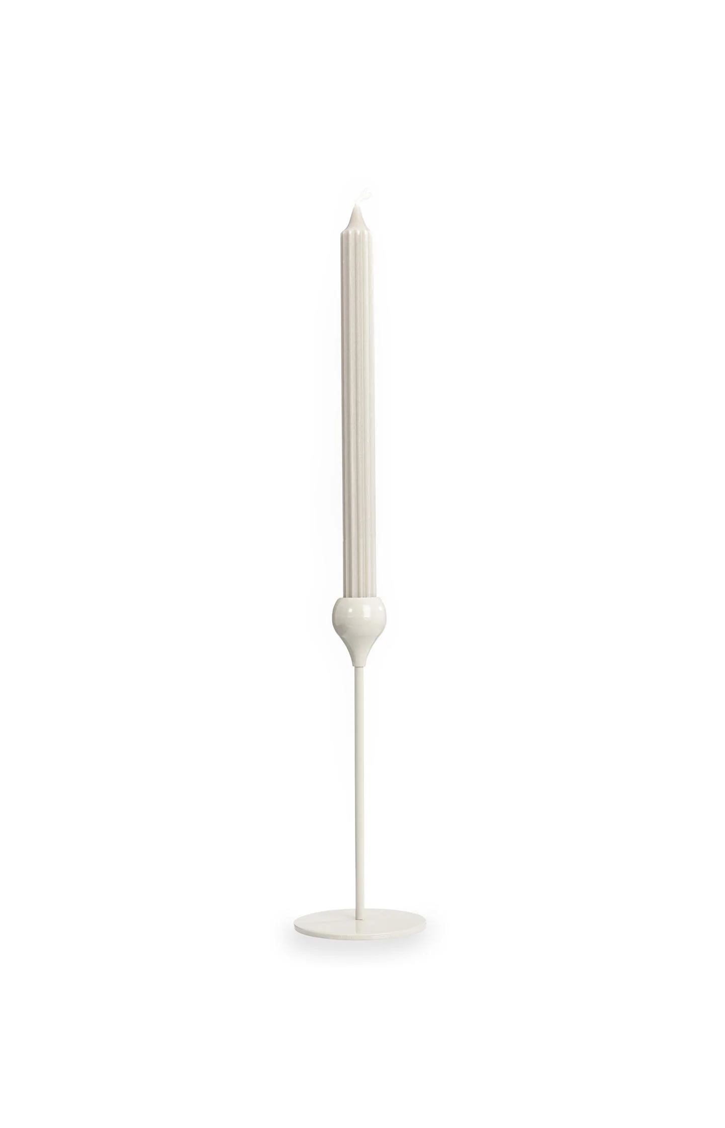 Beige metal candle holder - small - Image 3