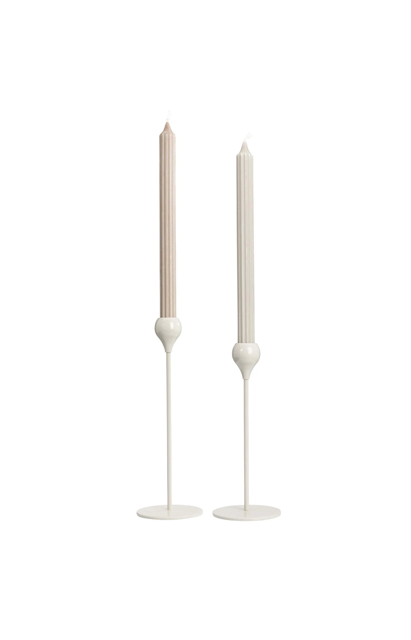 Beige metal candle holder - small - Image 4