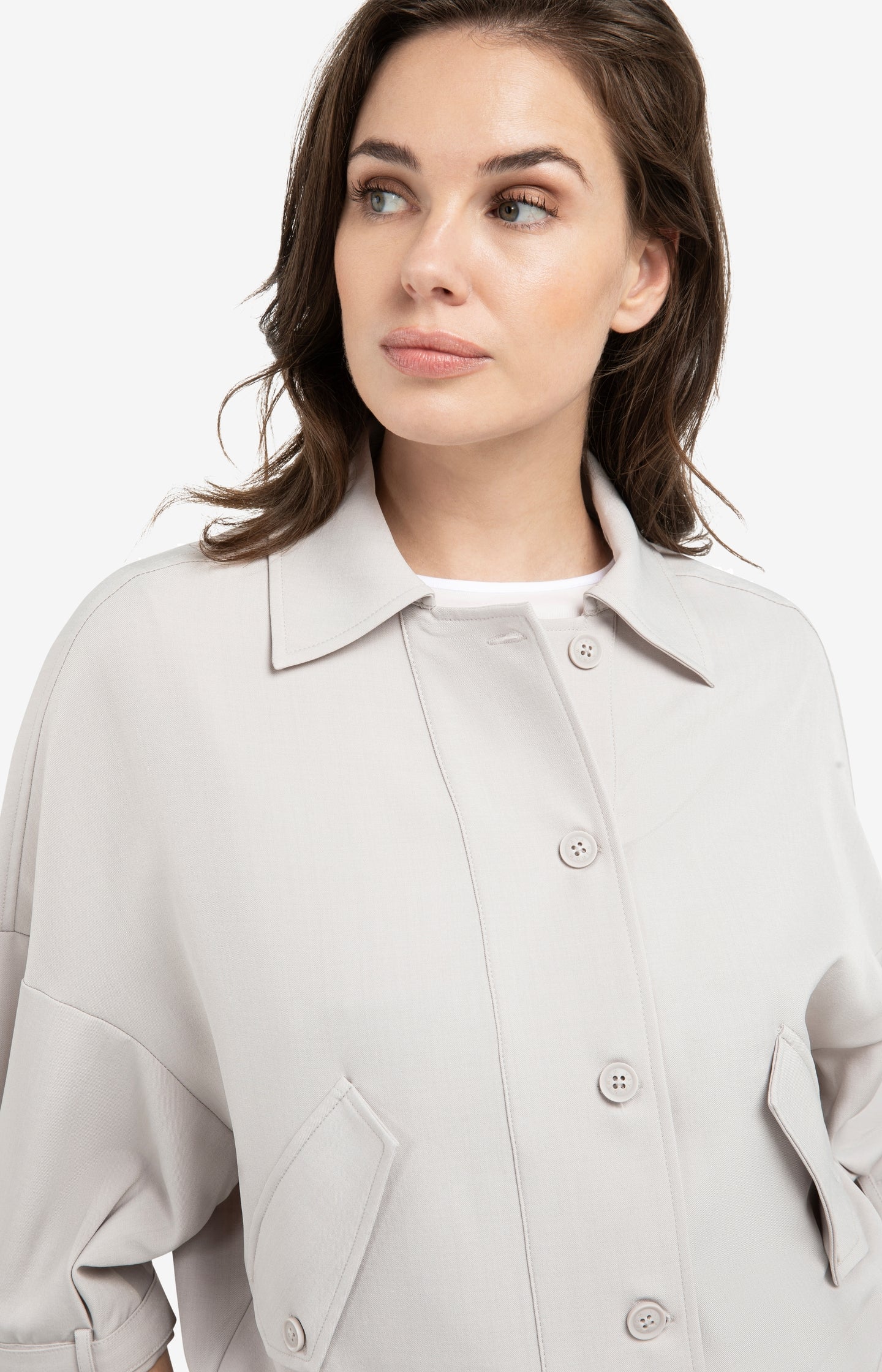Blouse jacket with adjustable waistband and pockets - Image 7