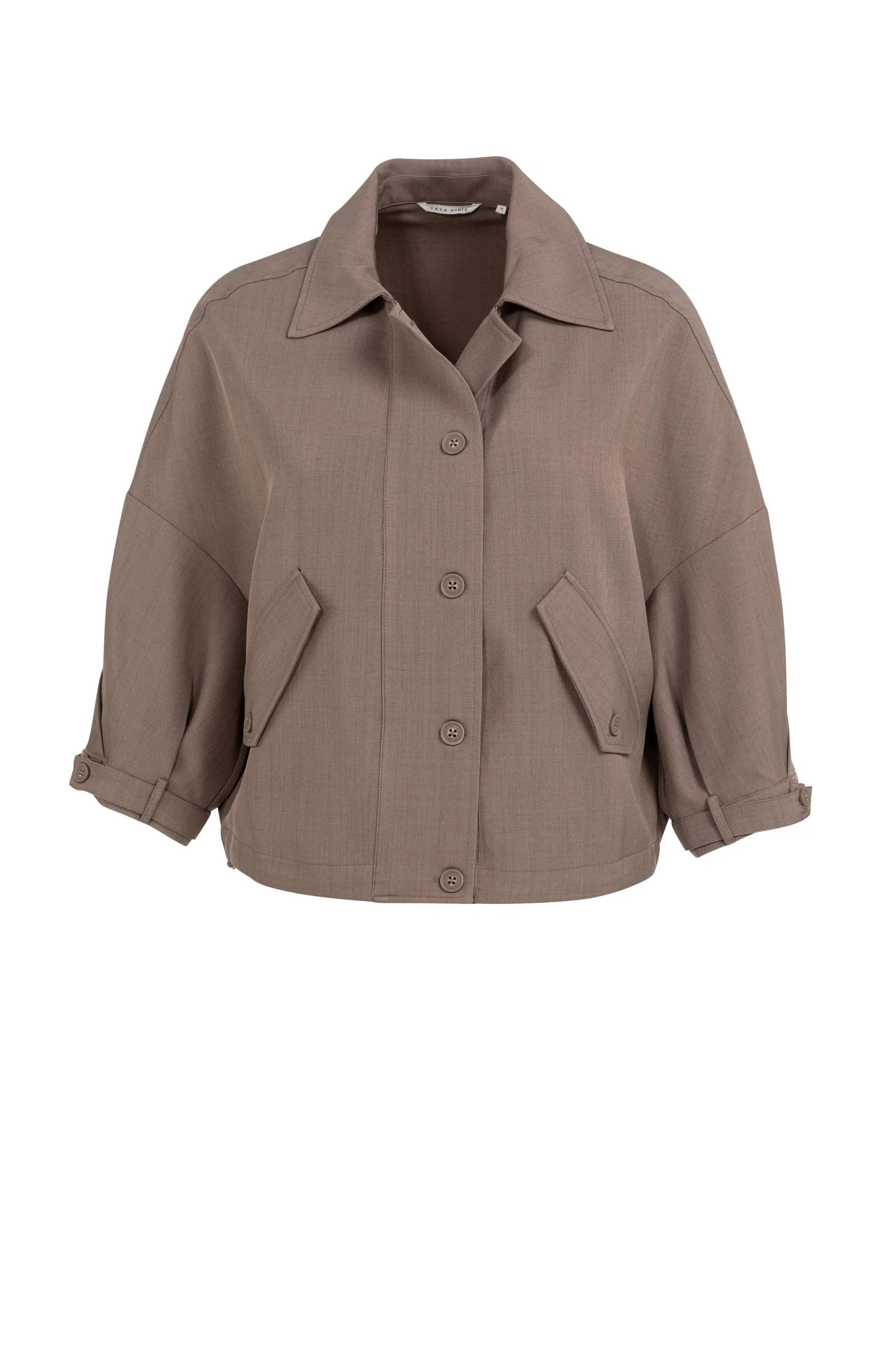 Blouse jacket with adjustable waistband and pockets - Image 2