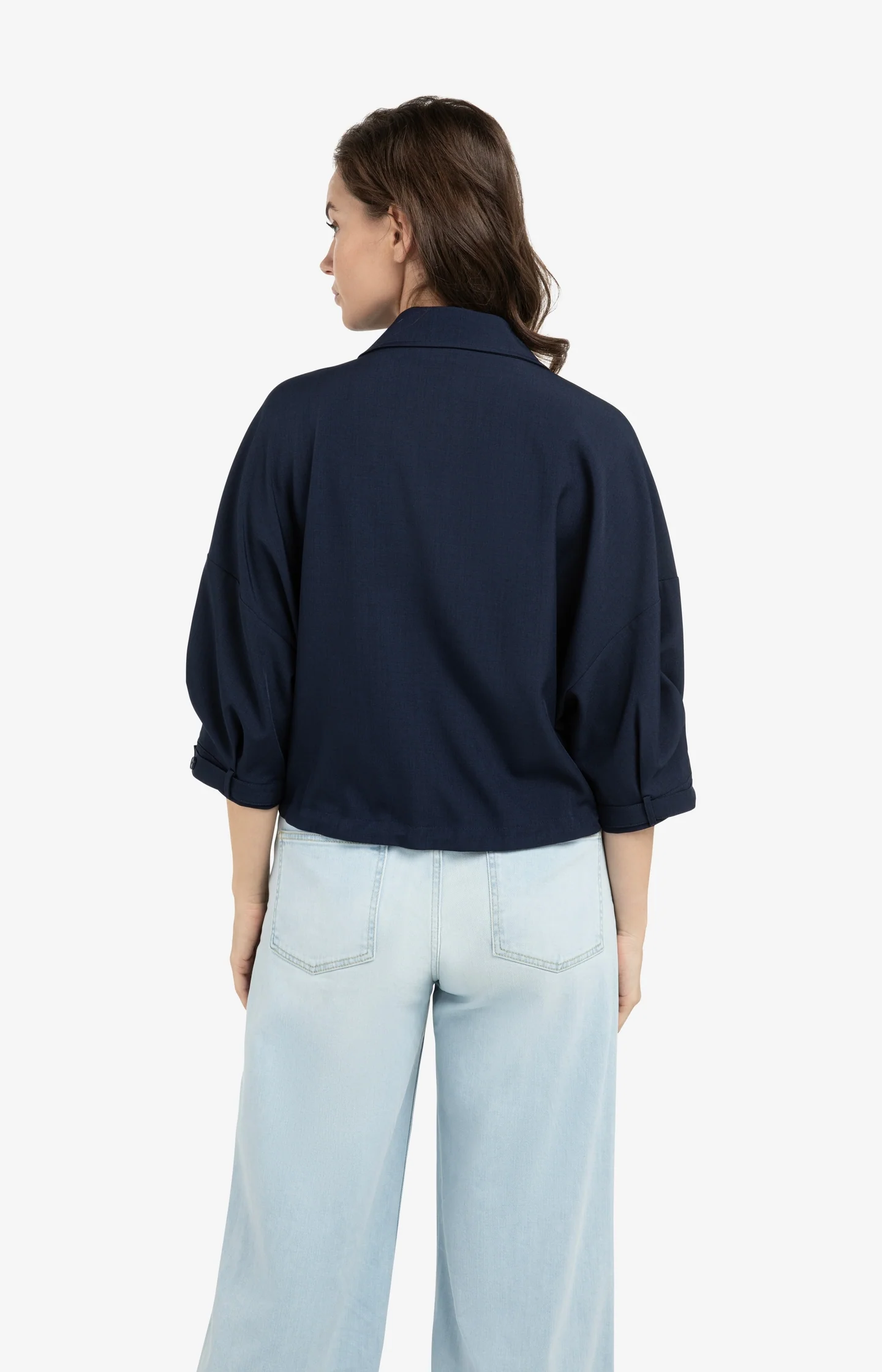 Blouse jacket with adjustable waistband and pockets - Image 4