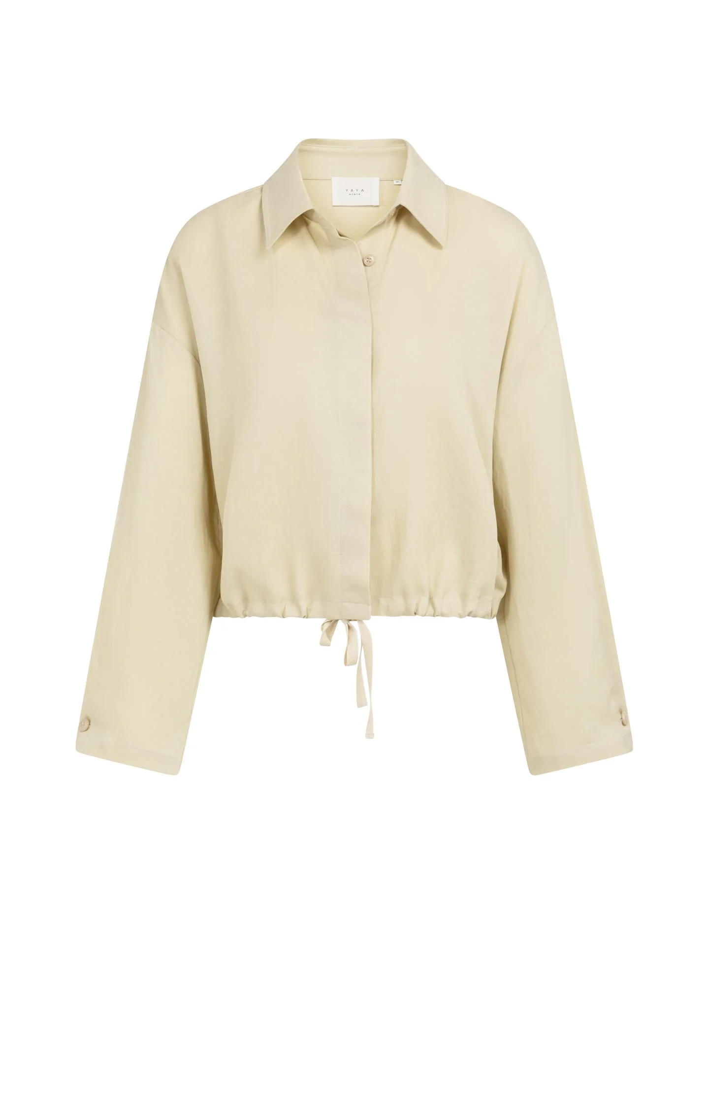 Blouse jacket with drawstring and hidden buttons - Image 2