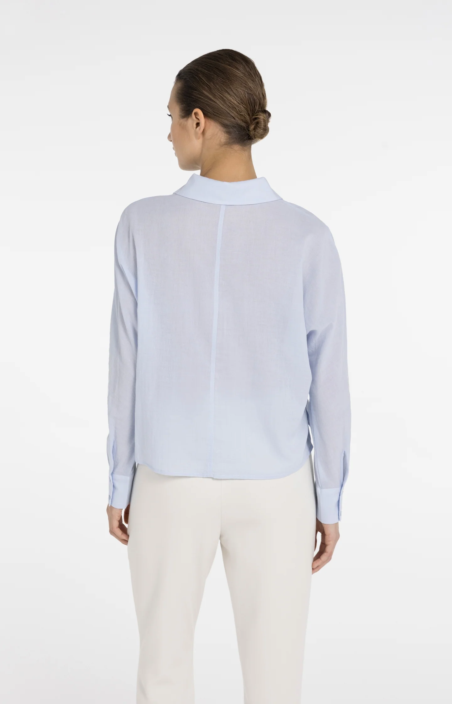 Blouse with angled seams and button details - Image 4