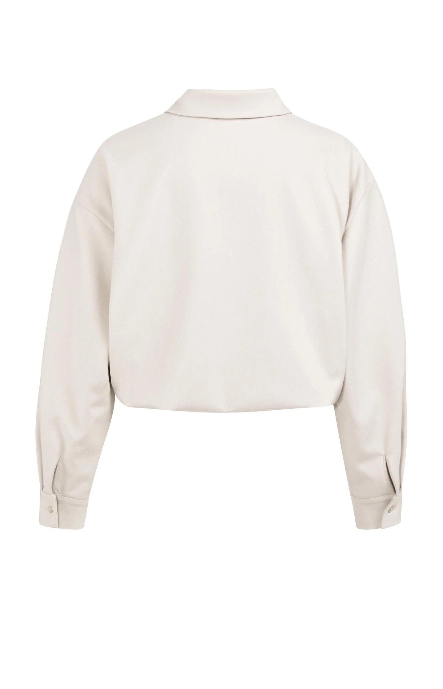 Blouse with asymmetric button placket and elastic hem - Image 8