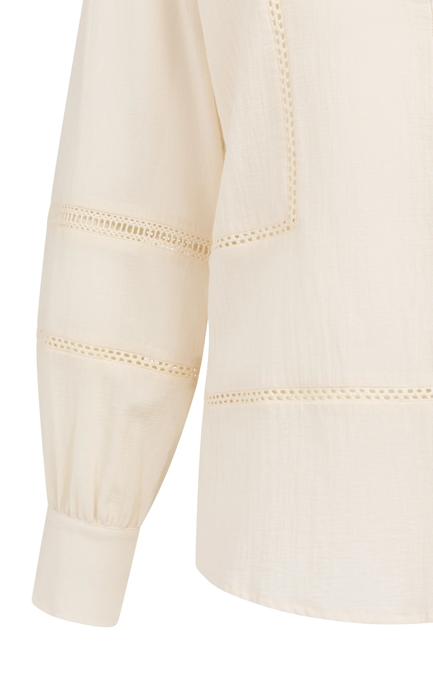 Blouse with long sleeves and lace details - Image 11