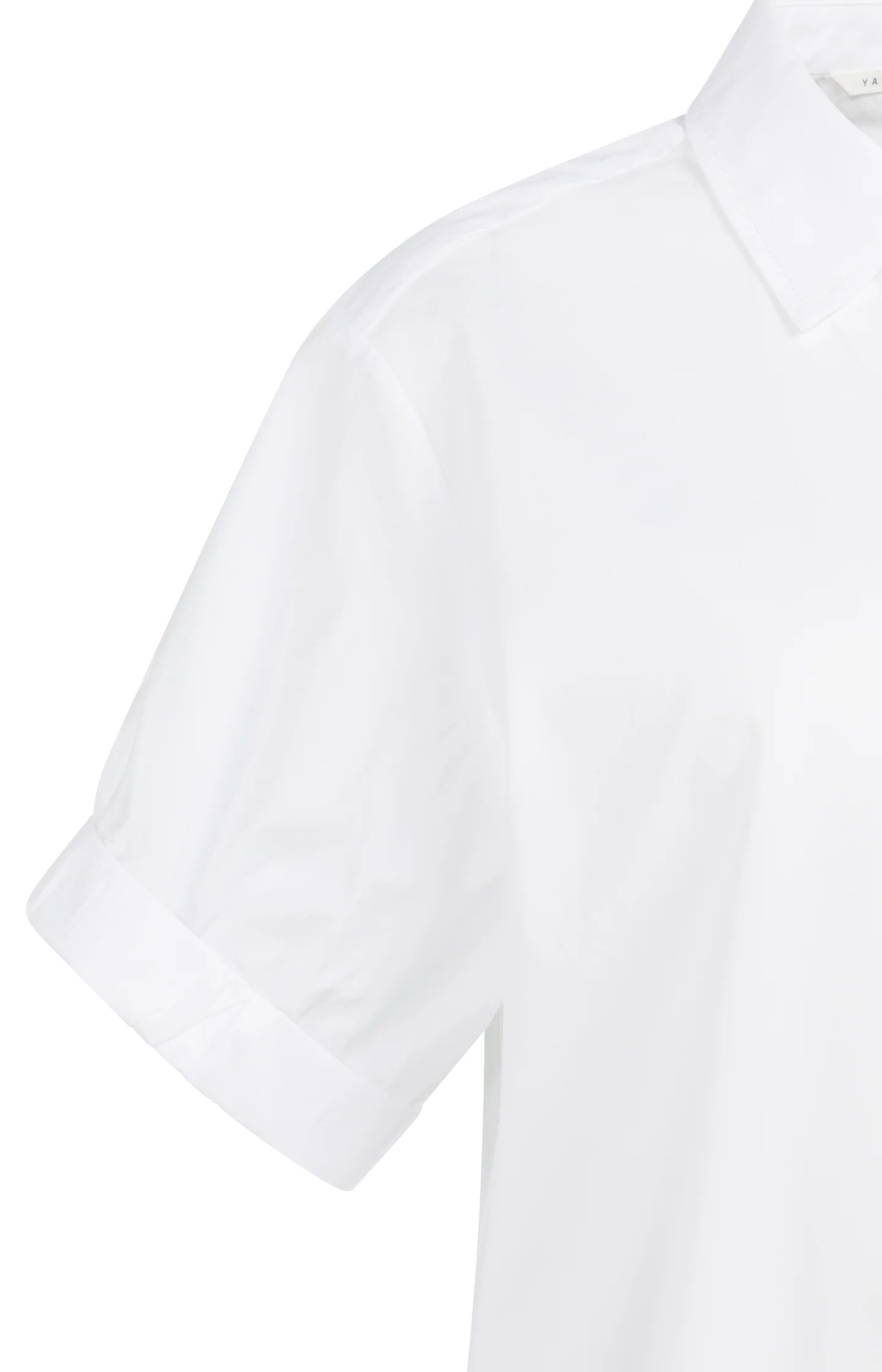 Blouse with short rolled-up sleeves and collar - Image 8