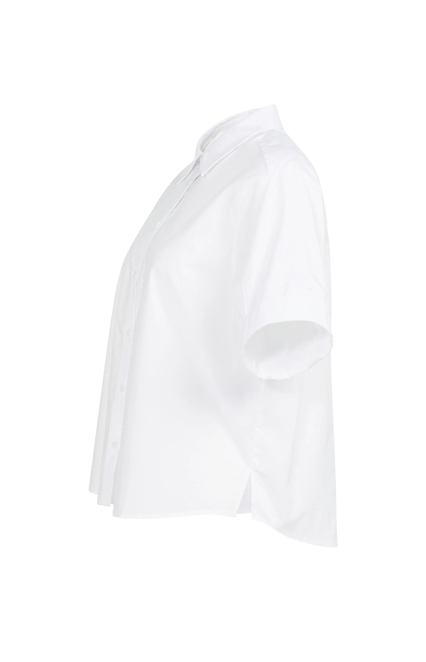 Blouse with short rolled-up sleeves and collar - Image 9
