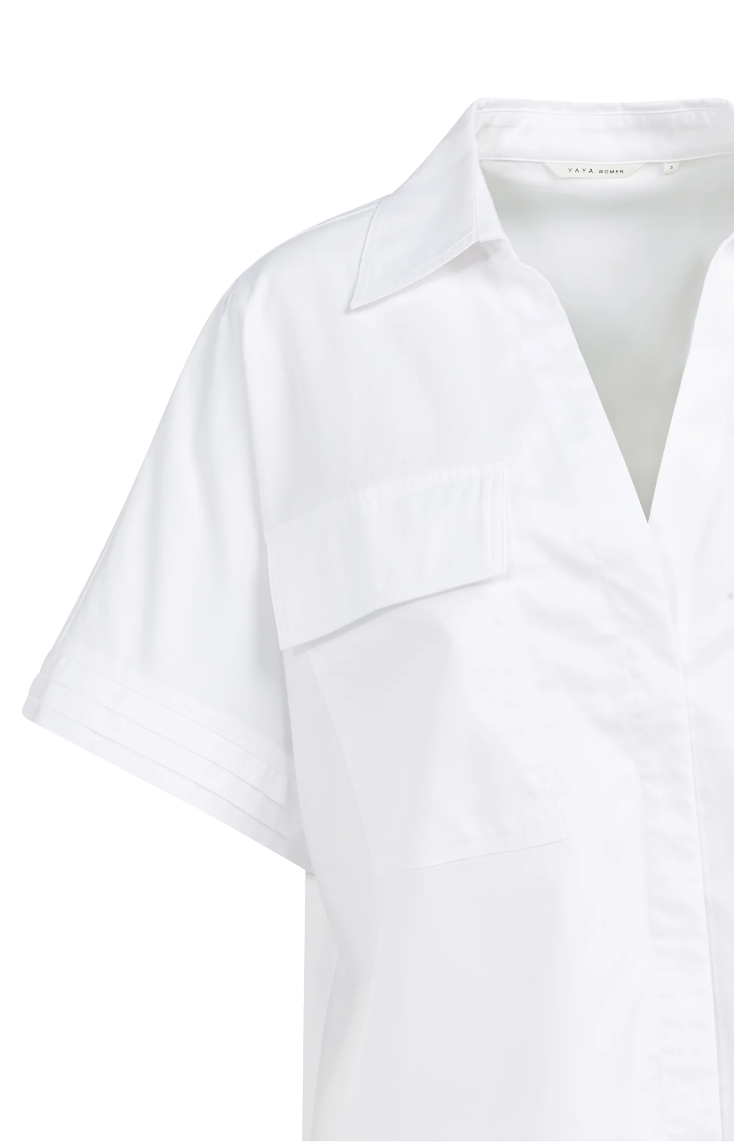 Boxy blouse with chest pockets and pleated sleeves - Image 7