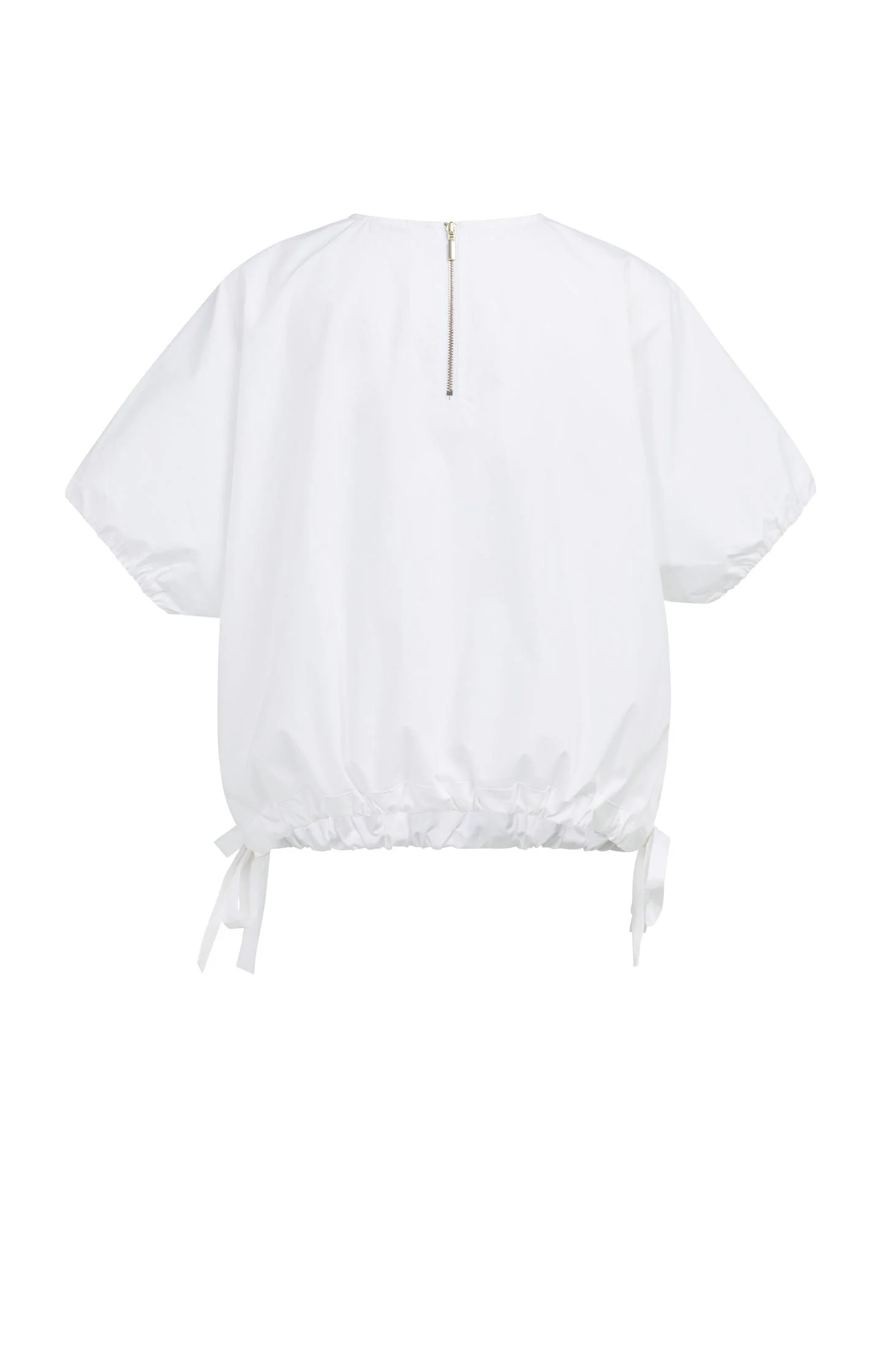 Boxy top with adjustable waist and puff sleeves - Image 8