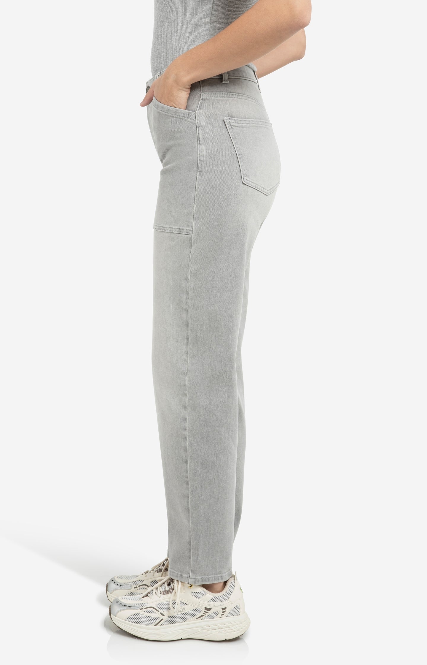 Cargo jeans with low crotch and wide legs - Image 3