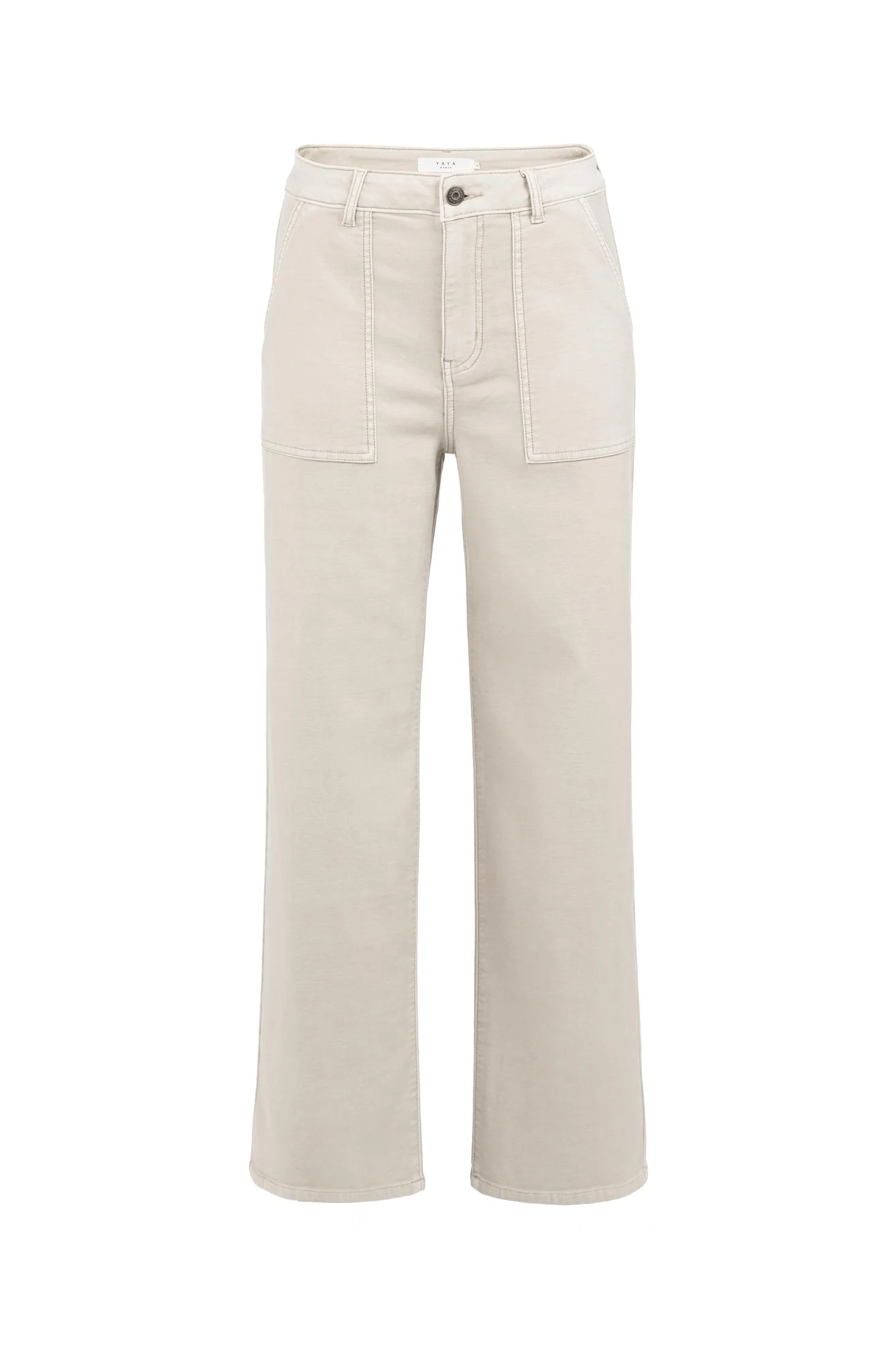 Cargo trousers with straight legs and patch pockets (L32) - Image 2