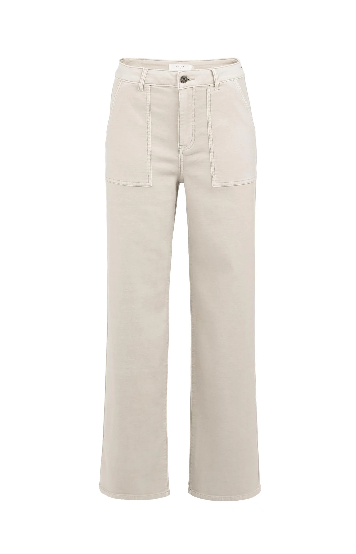 Cargo trousers with straight legs and patch pockets (L34)