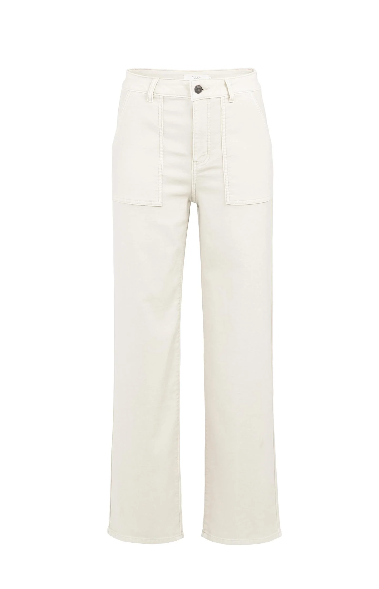Cargo trousers with straight legs and patch pockets (L34)