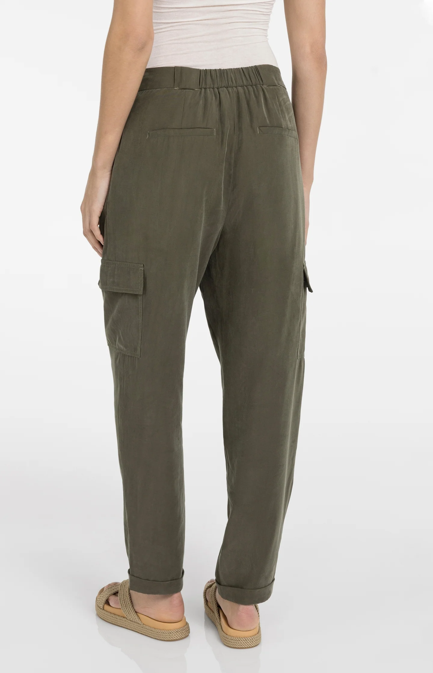 Cargo trousers with straight legs and pleats - Image 4