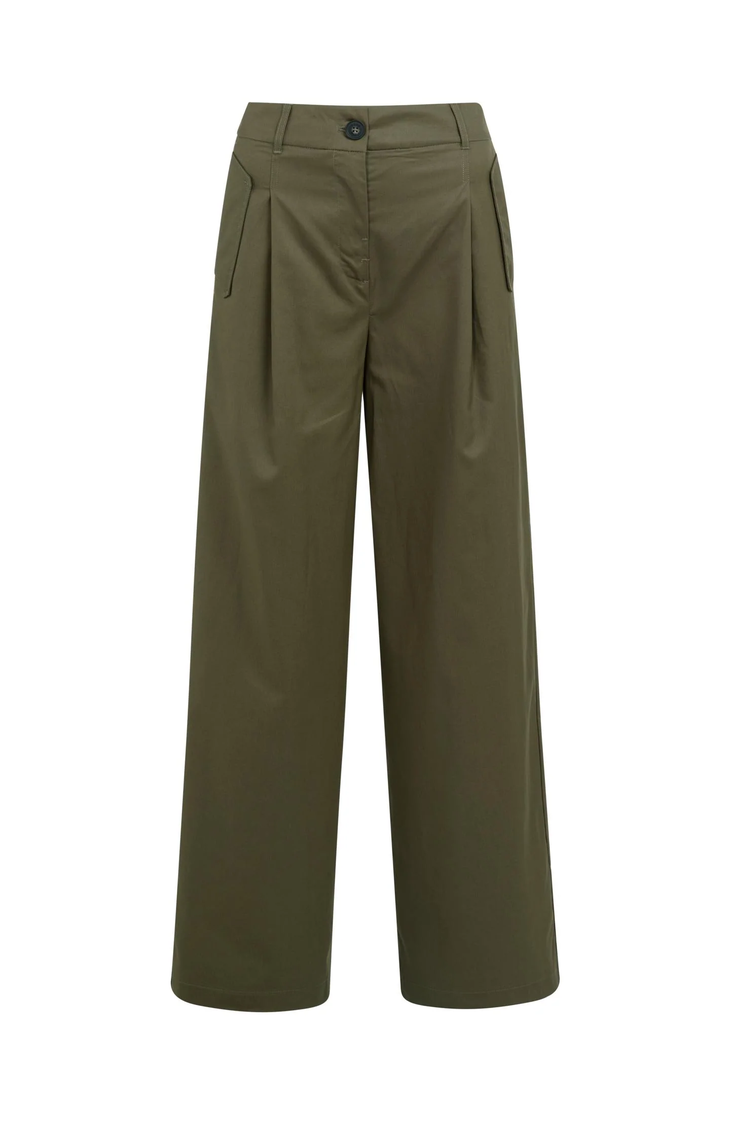 Cargo trousers with wide legs and pleat details - L30
