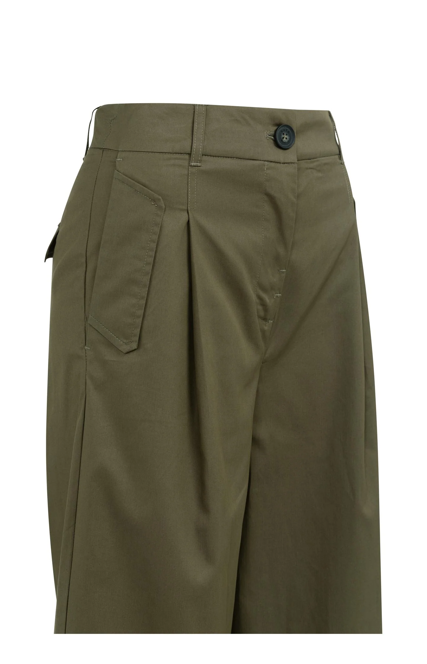 Cargo trousers with wide legs and pleat details - L30 - Image 3