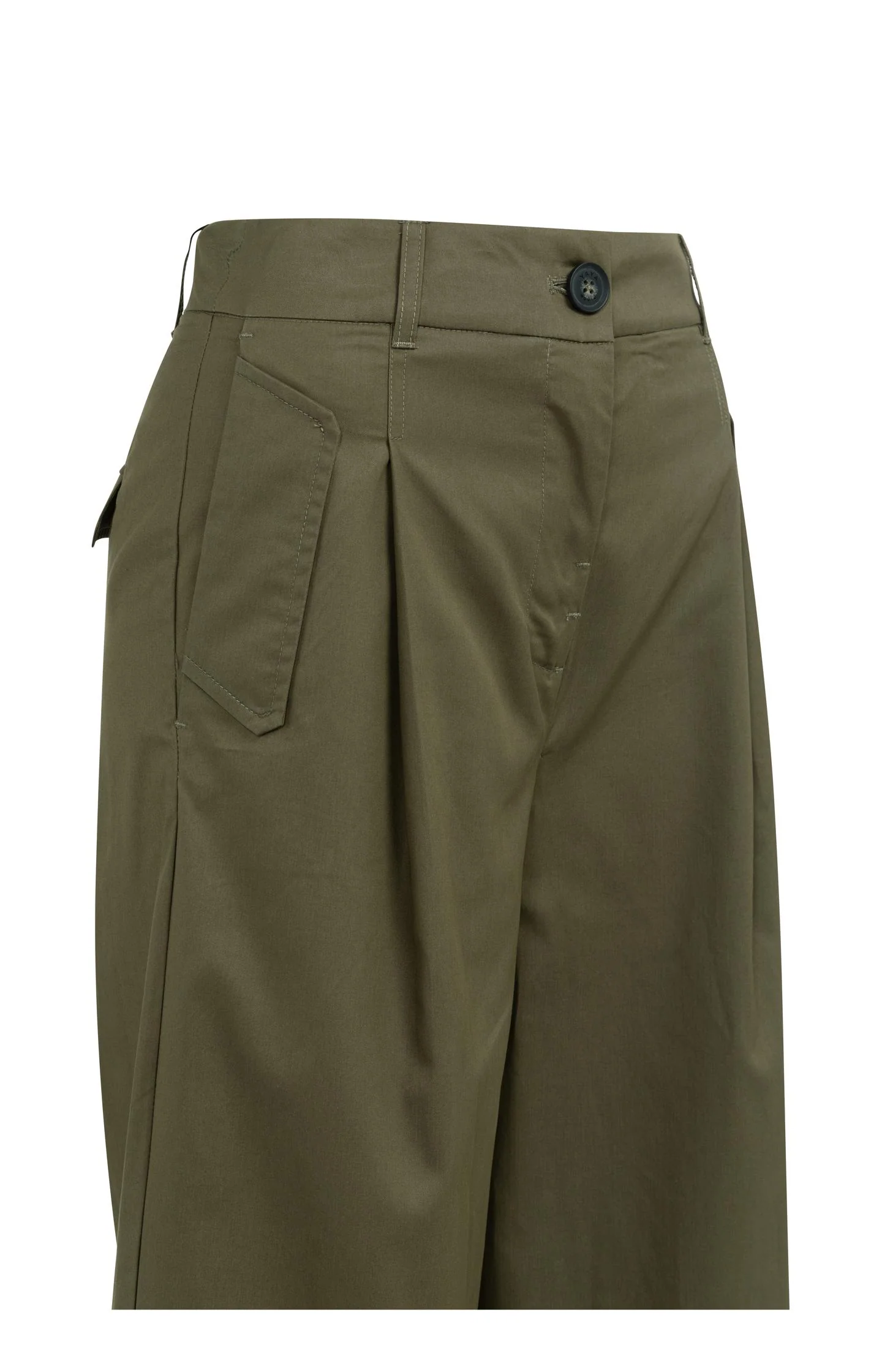 Cargo trousers with wide legs and pleat details - L32 - Image 12