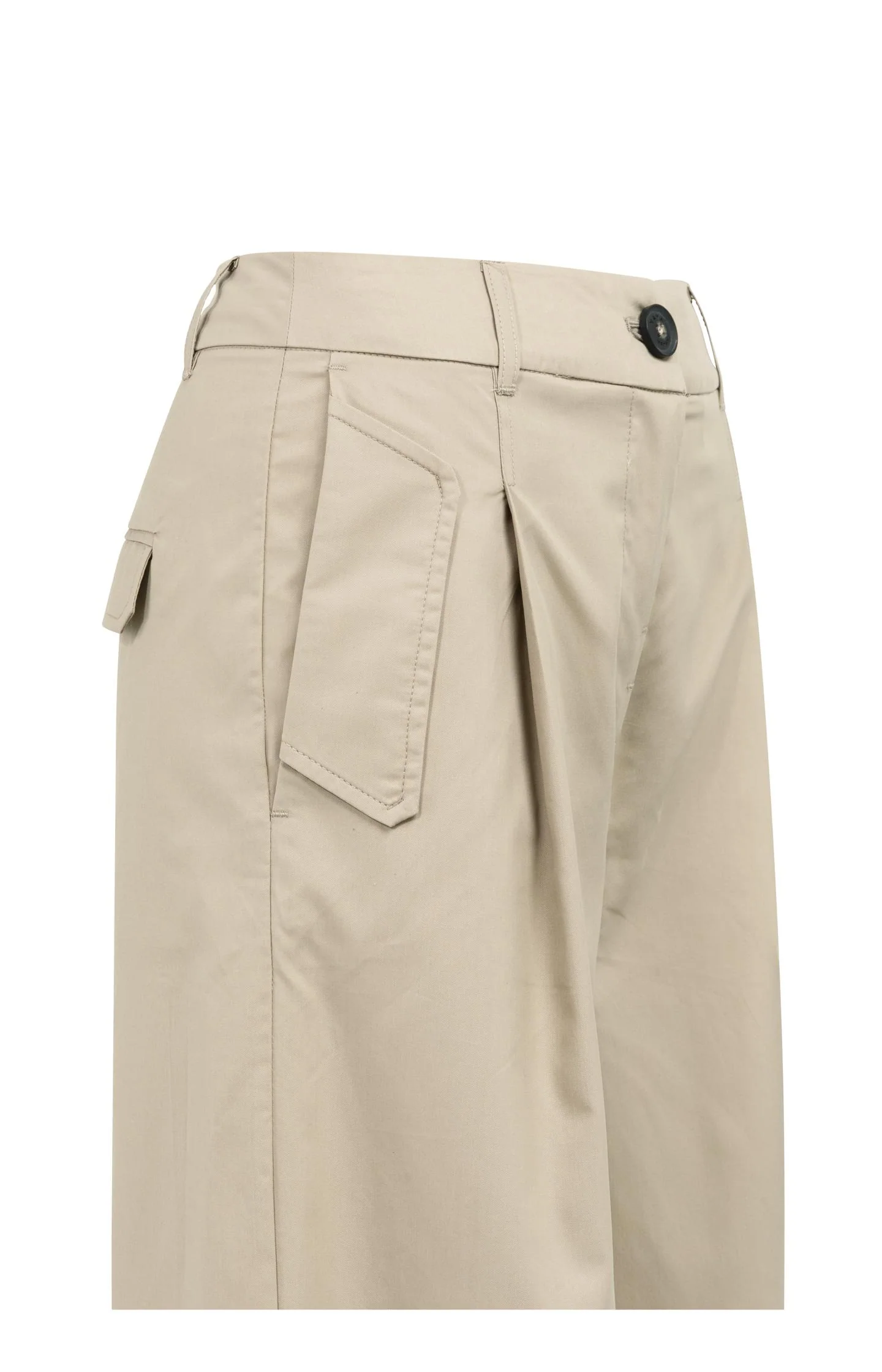 Cargo trousers with wide legs and pleat details - L32 - Image 11