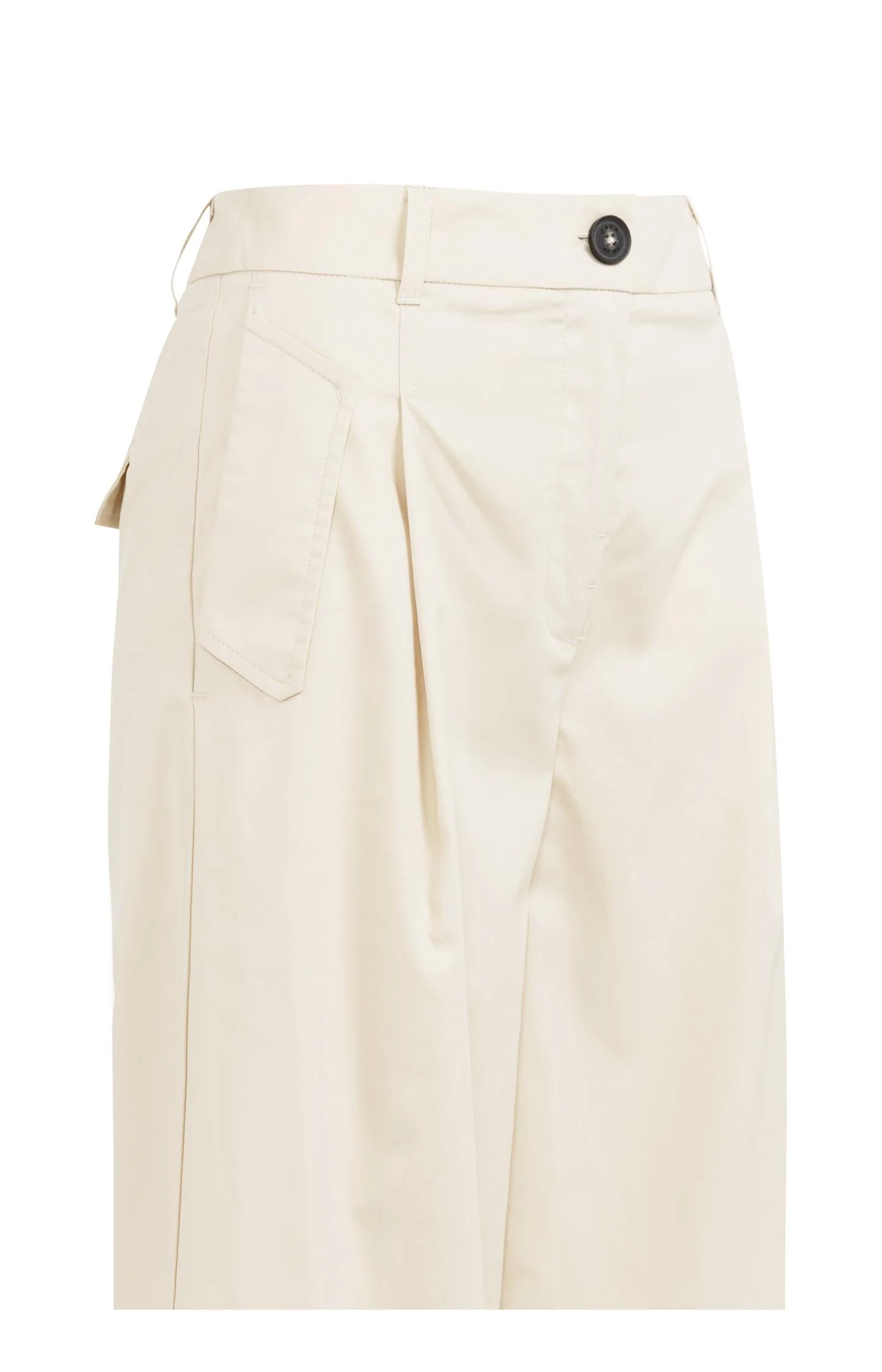 Cargo trousers with wide legs and pleat details - L32 - Image 3