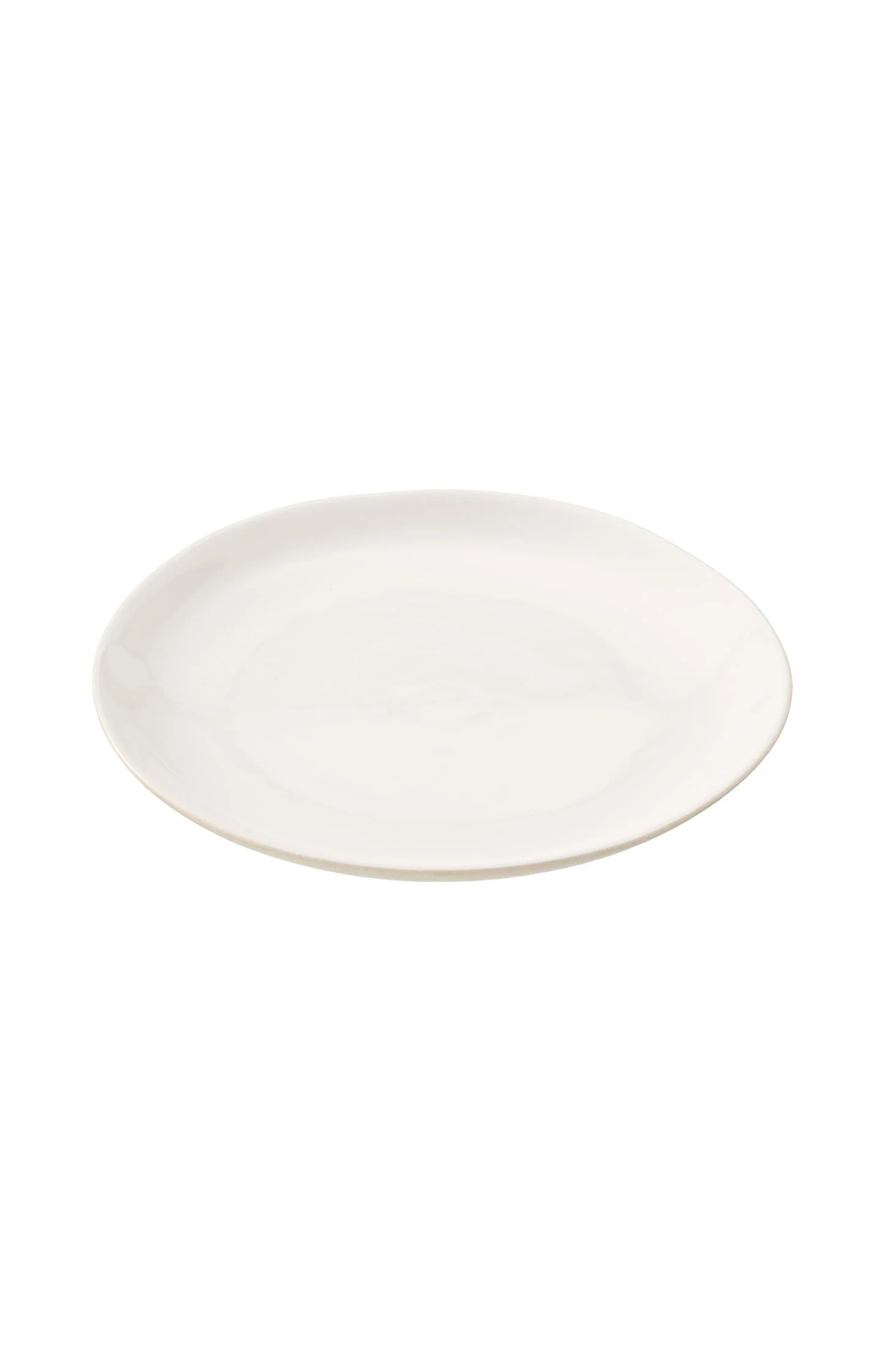 Ceramic dinner plate with wavy rim