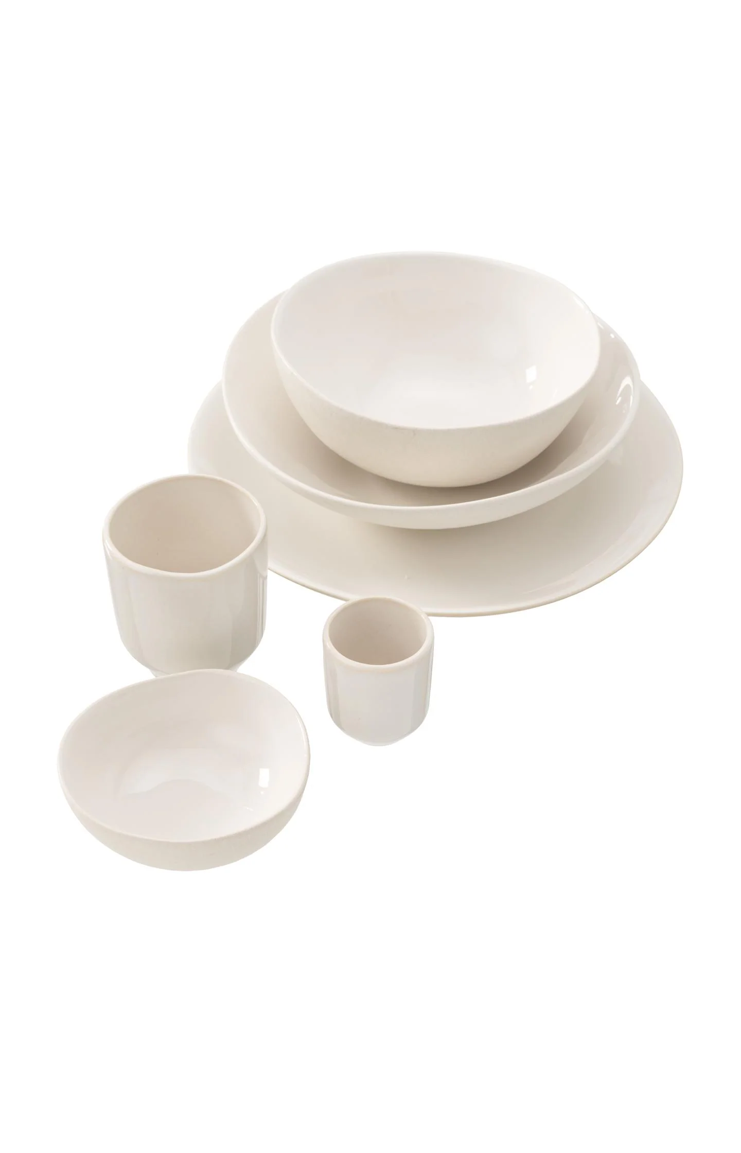 Ceramic dinner plate with wavy rim - Image 2