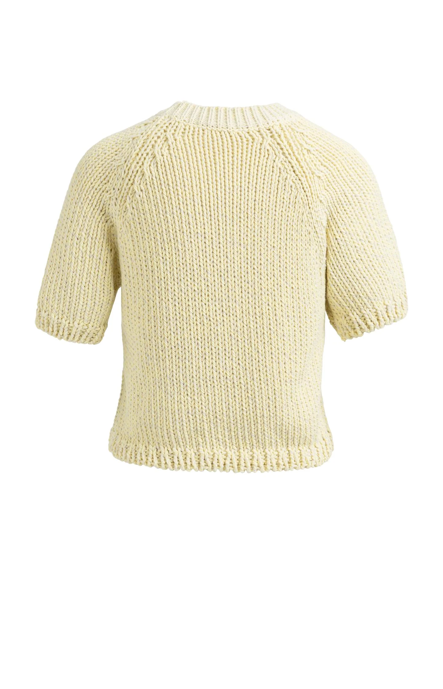 Cropped chunky knit sweater with short sleeves - Image 6