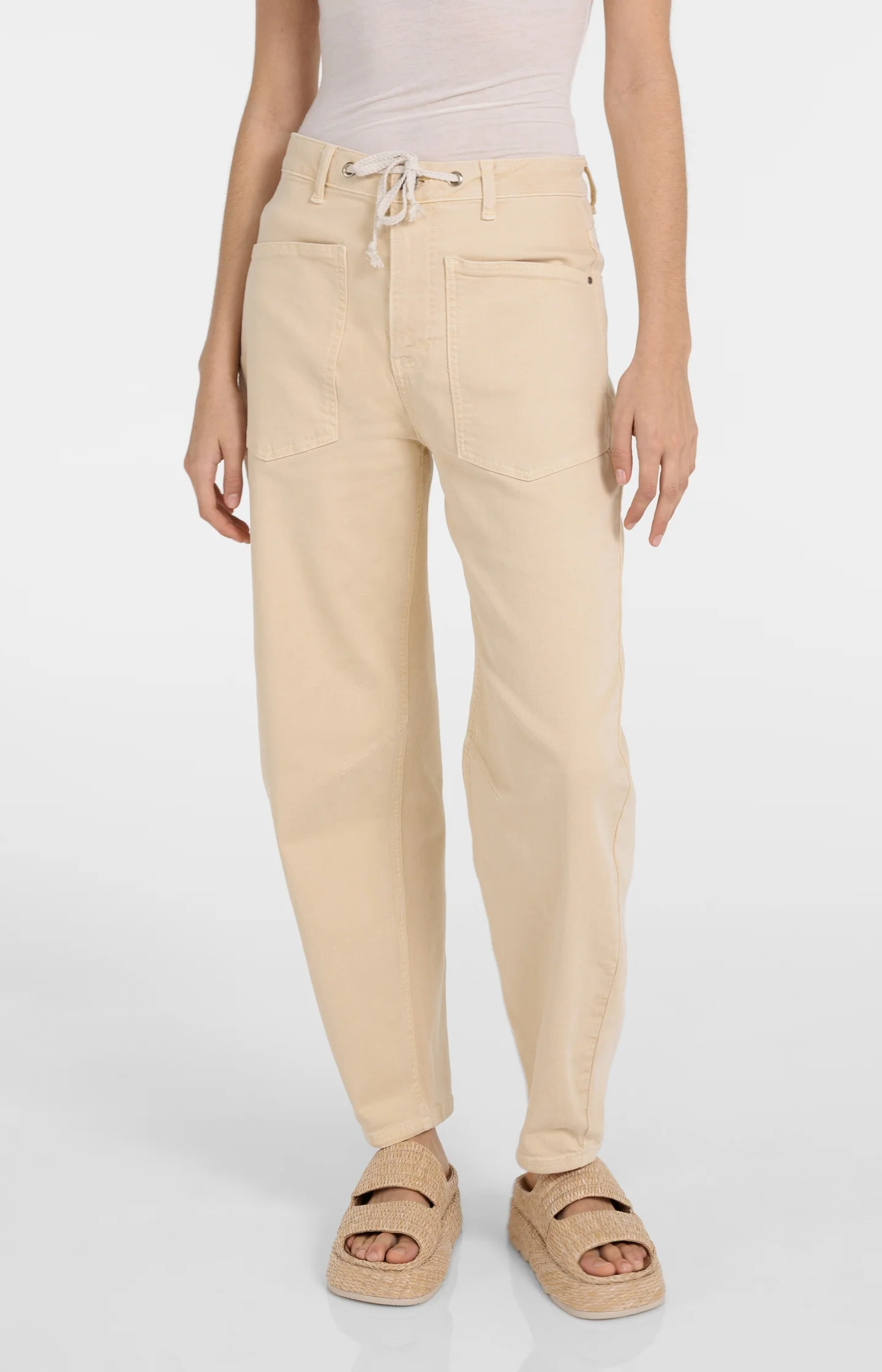 Colored denim with drawstring - Image 3