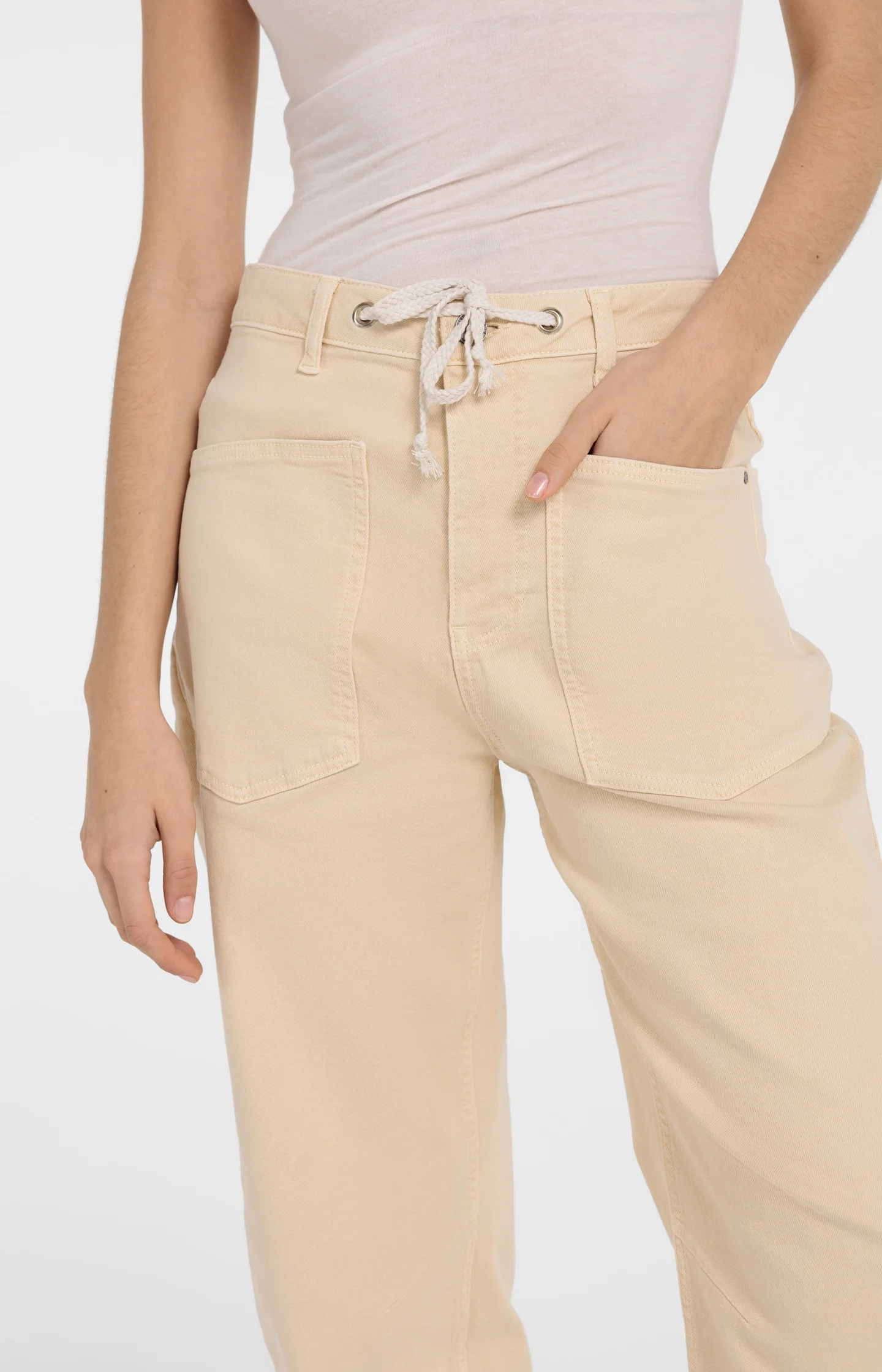 Colored denim with drawstring - Image 6