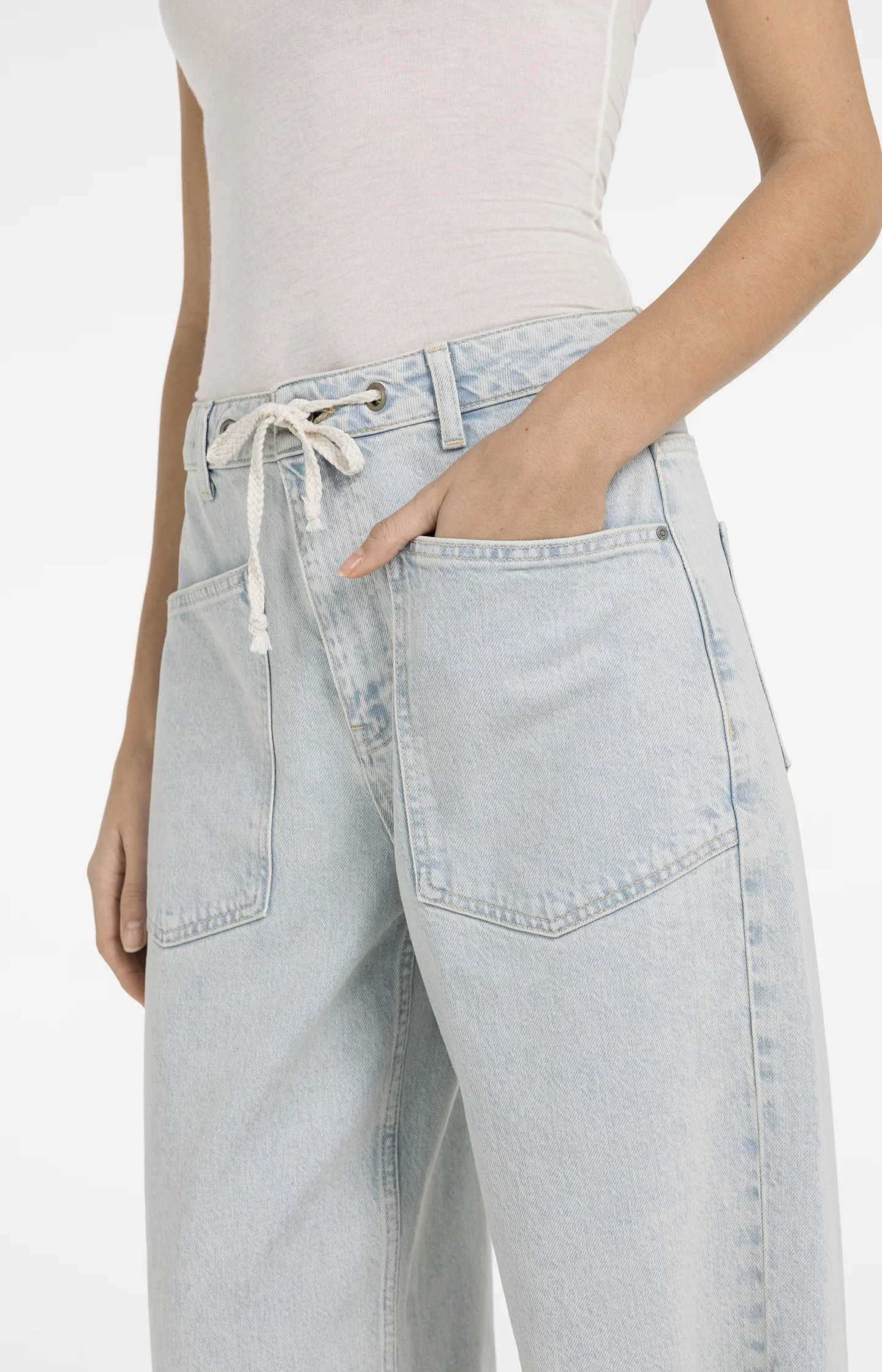 Colored denim with drawstring - Image 6
