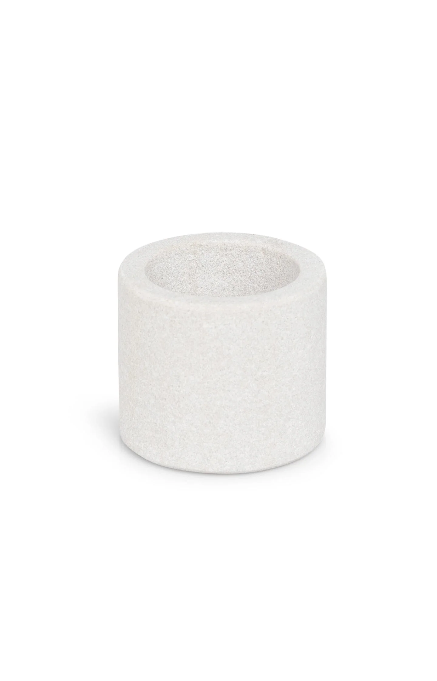 Cylindrical sandstone candle holder - 5x6 cm