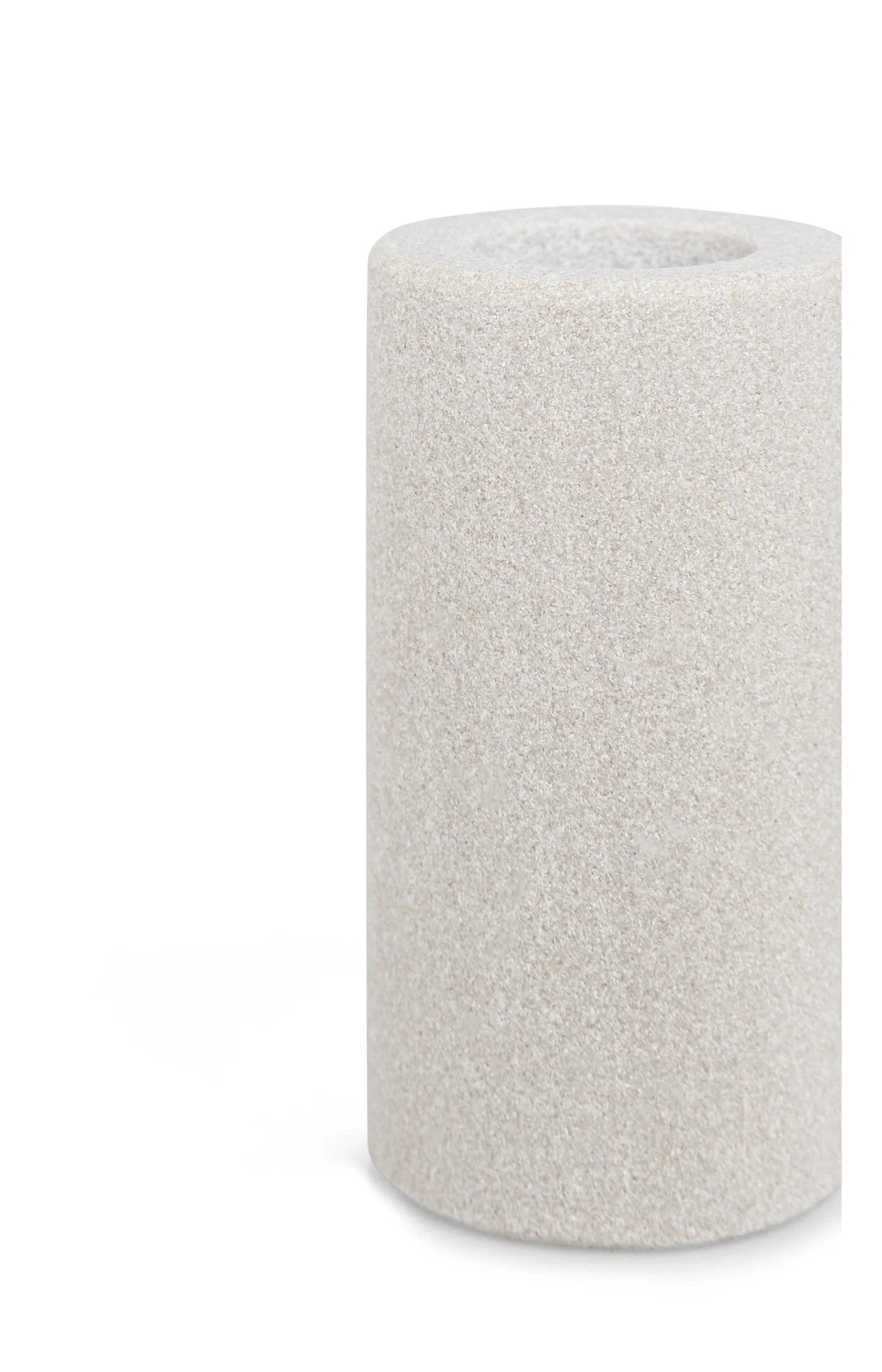 Cylindrical sandstone candle holder - 7.5x3.8 cm - Image 2