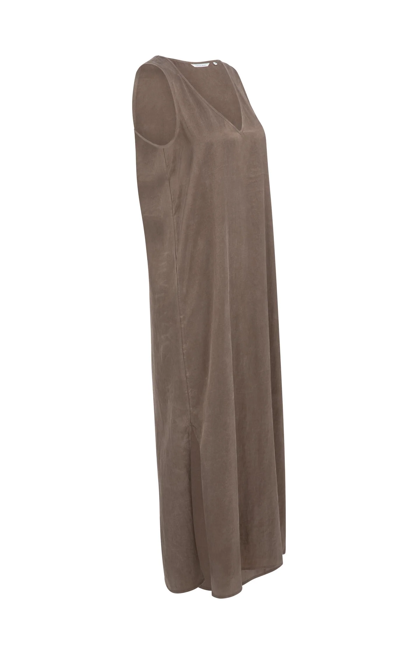 Dress with crinkle texture and V-neck - Image 8
