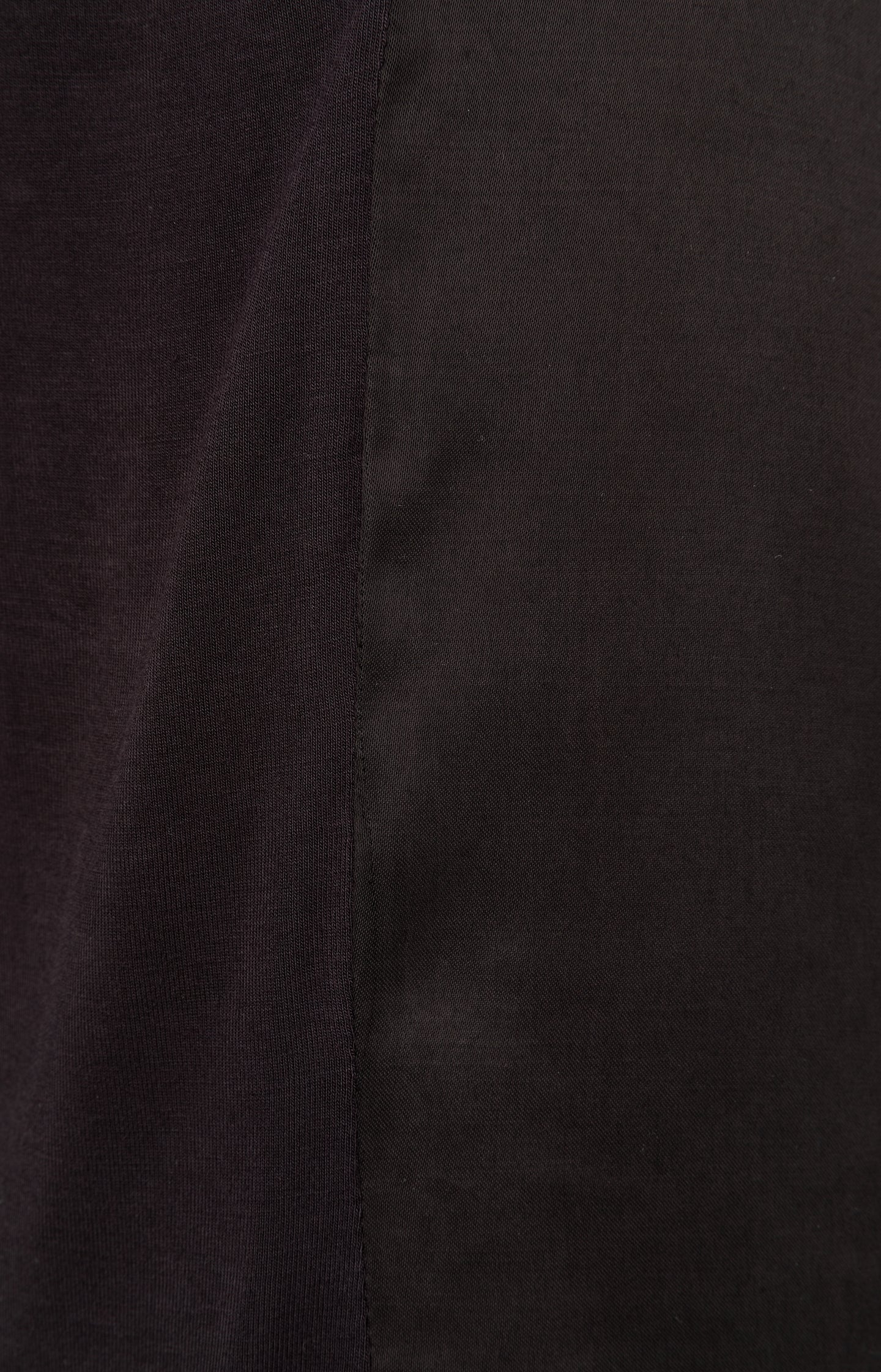 Basic mixed fabric top with round neck and cap sleeves - Image 6