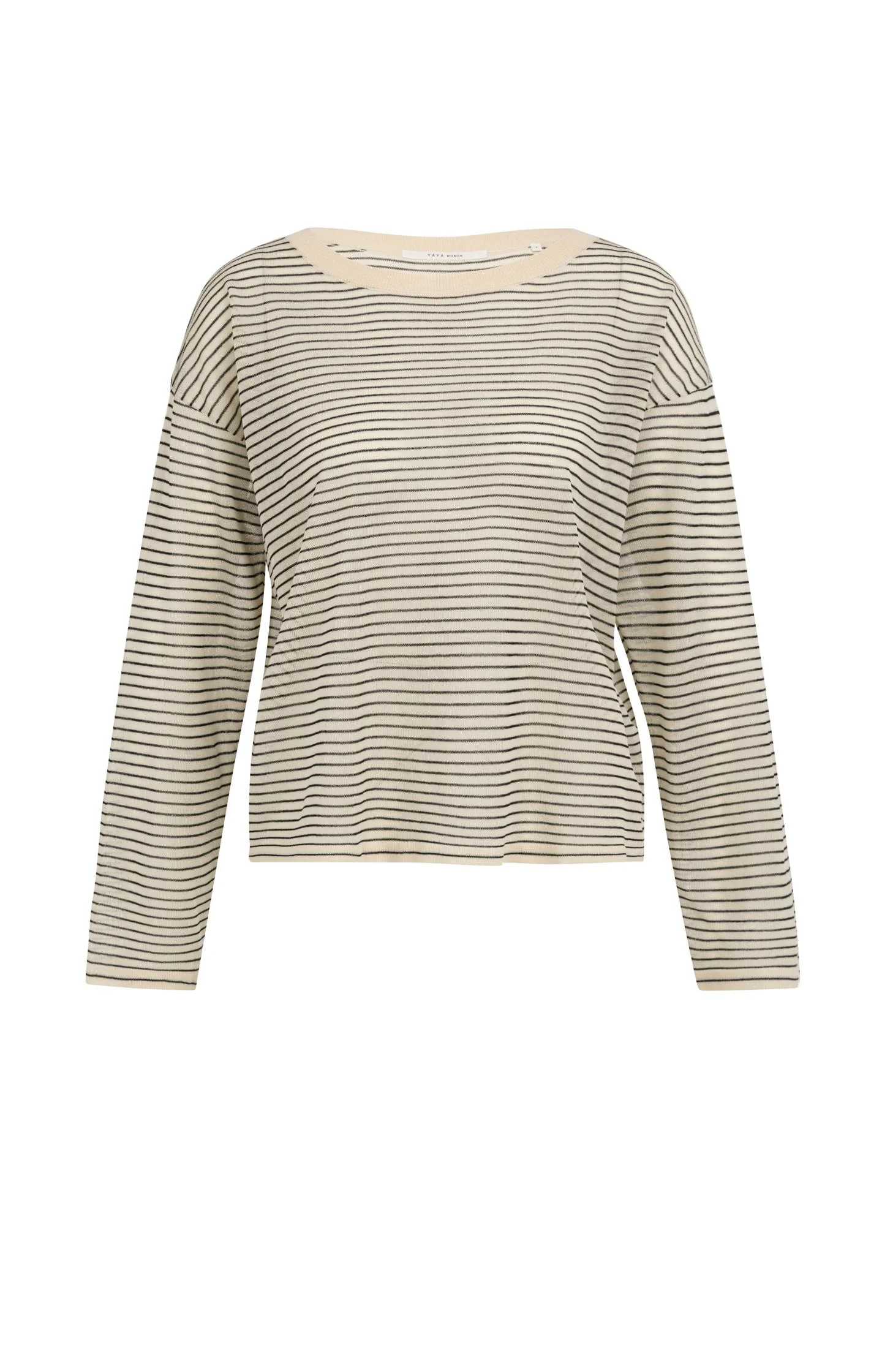 Fine-knitted striped sweater with a slightly sheer finish - Image 2