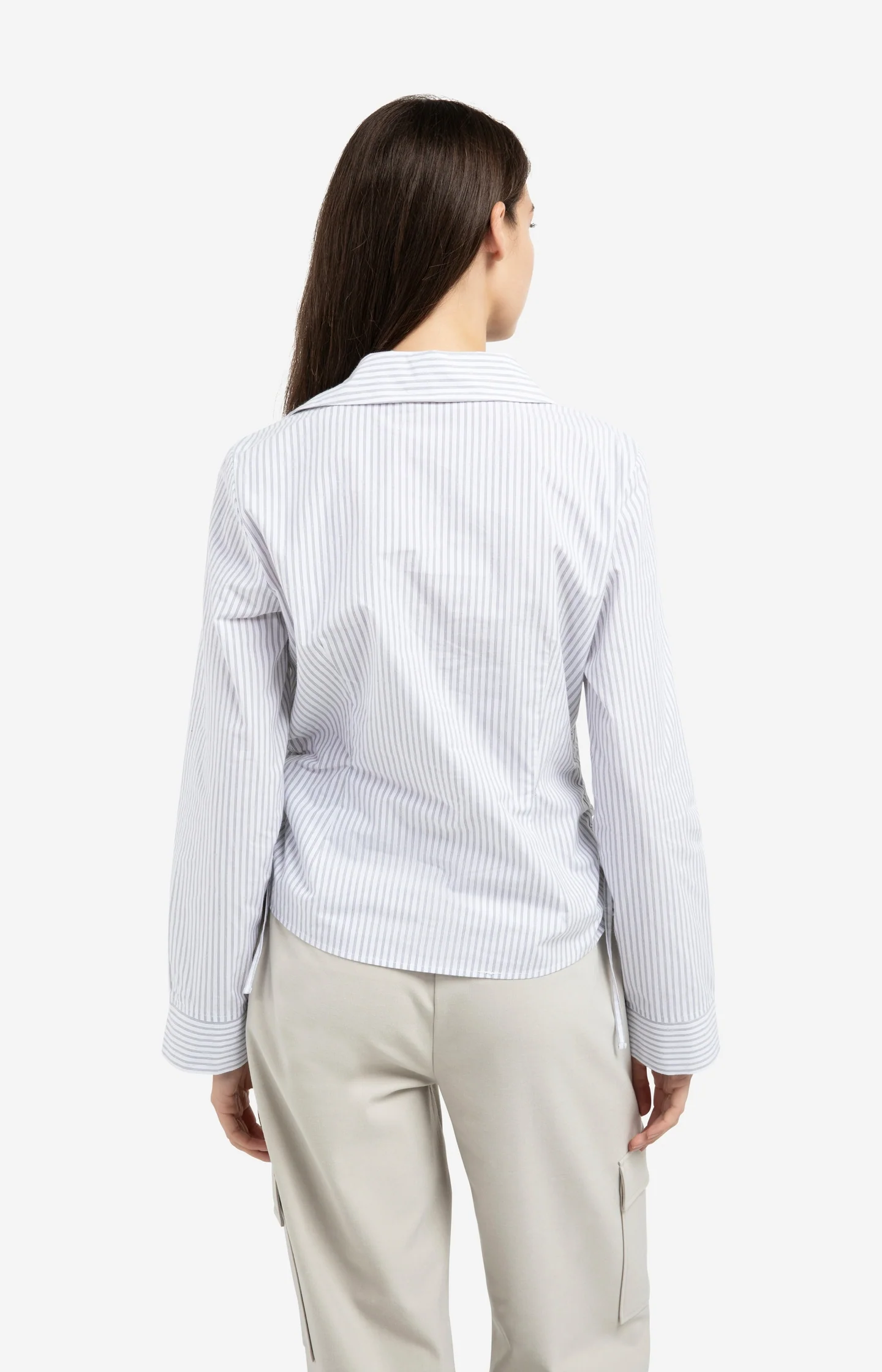 Fitted blouse with side drawstrings - Image 3