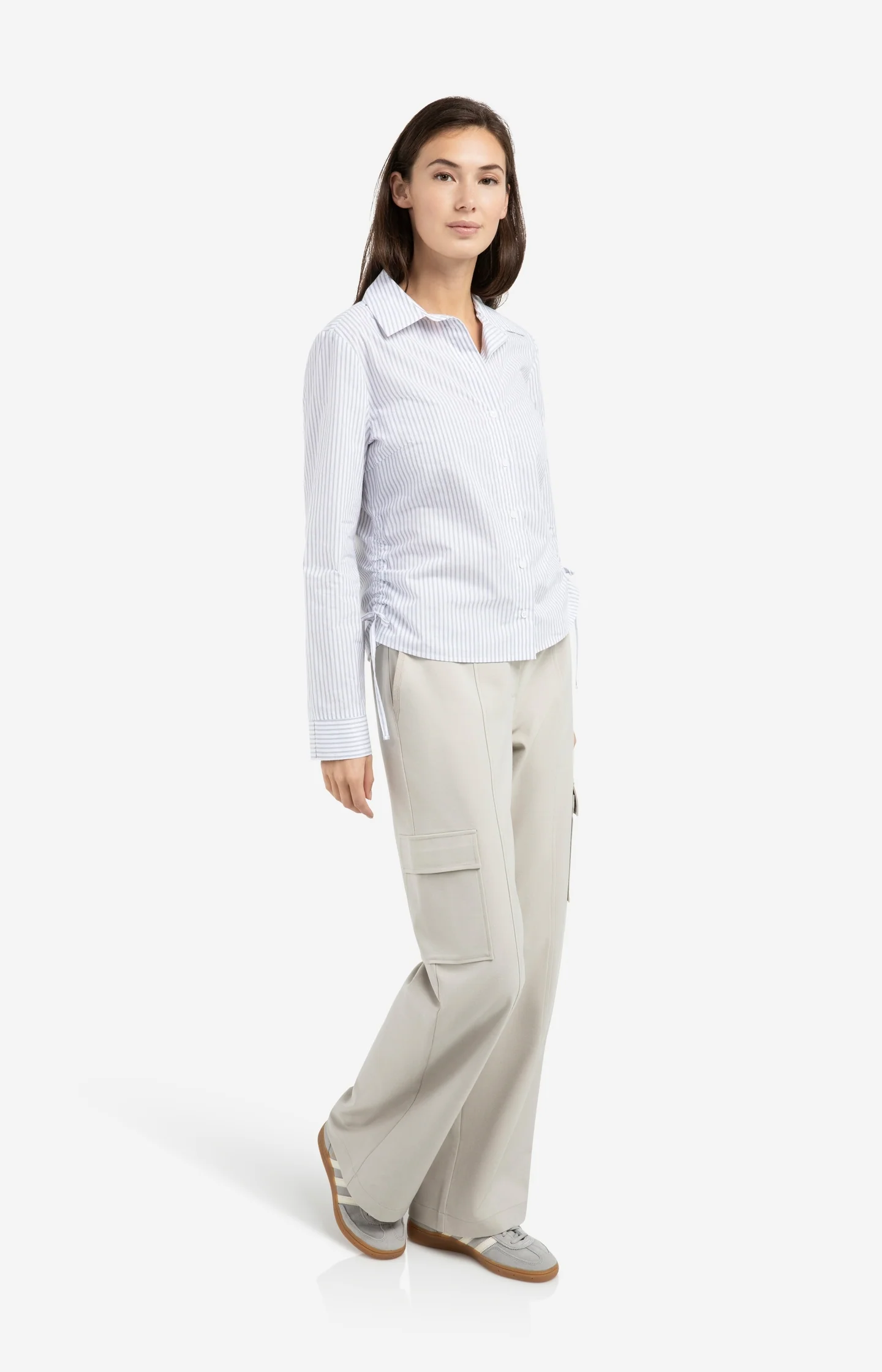 Fitted blouse with side drawstrings - Image 5