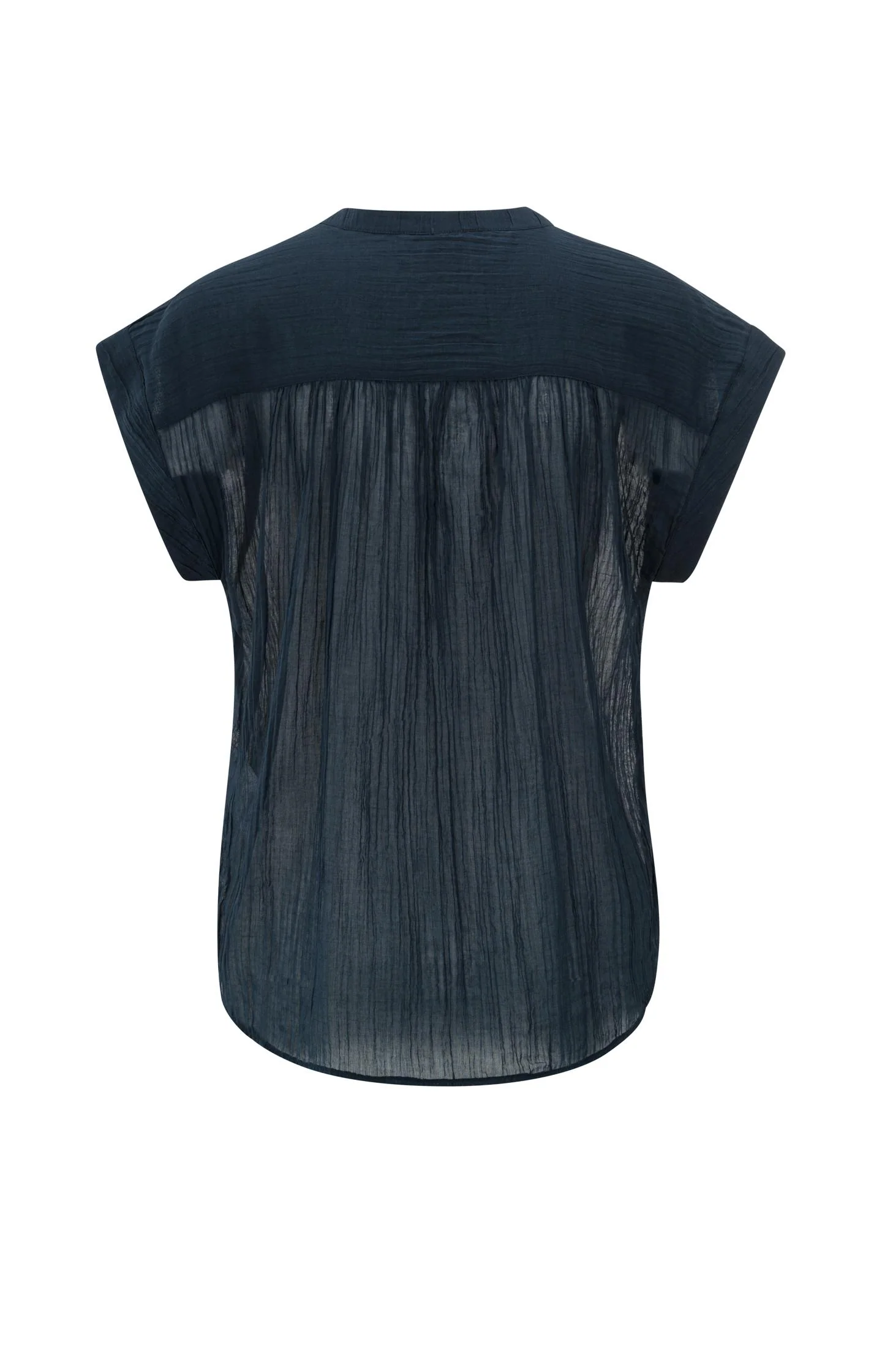 Flowy blouse with polo collar and cap sleeves - Image 7
