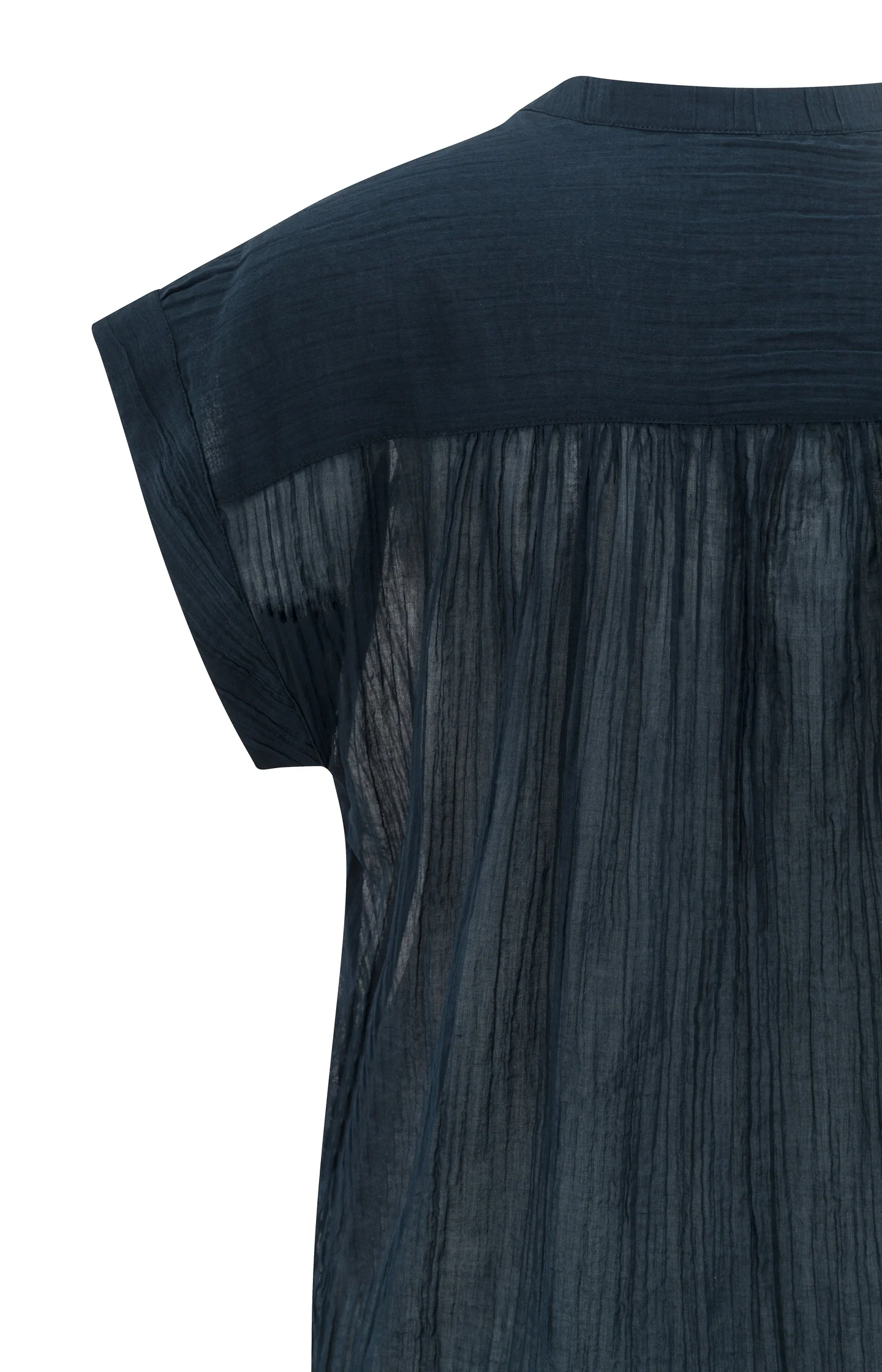 Flowy blouse with polo collar and cap sleeves - Image 8