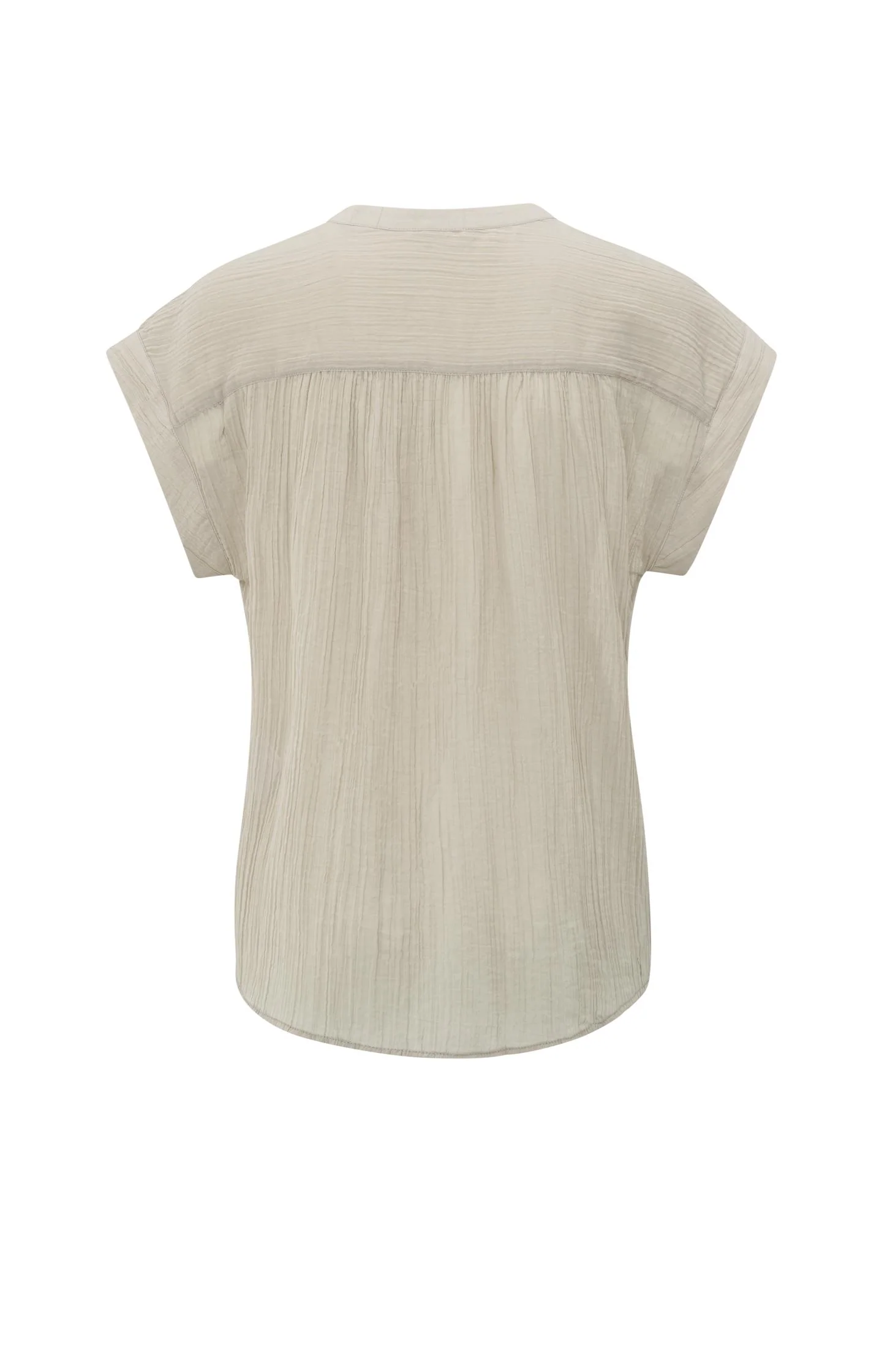 Flowy blouse with polo collar and cap sleeves - Image 7